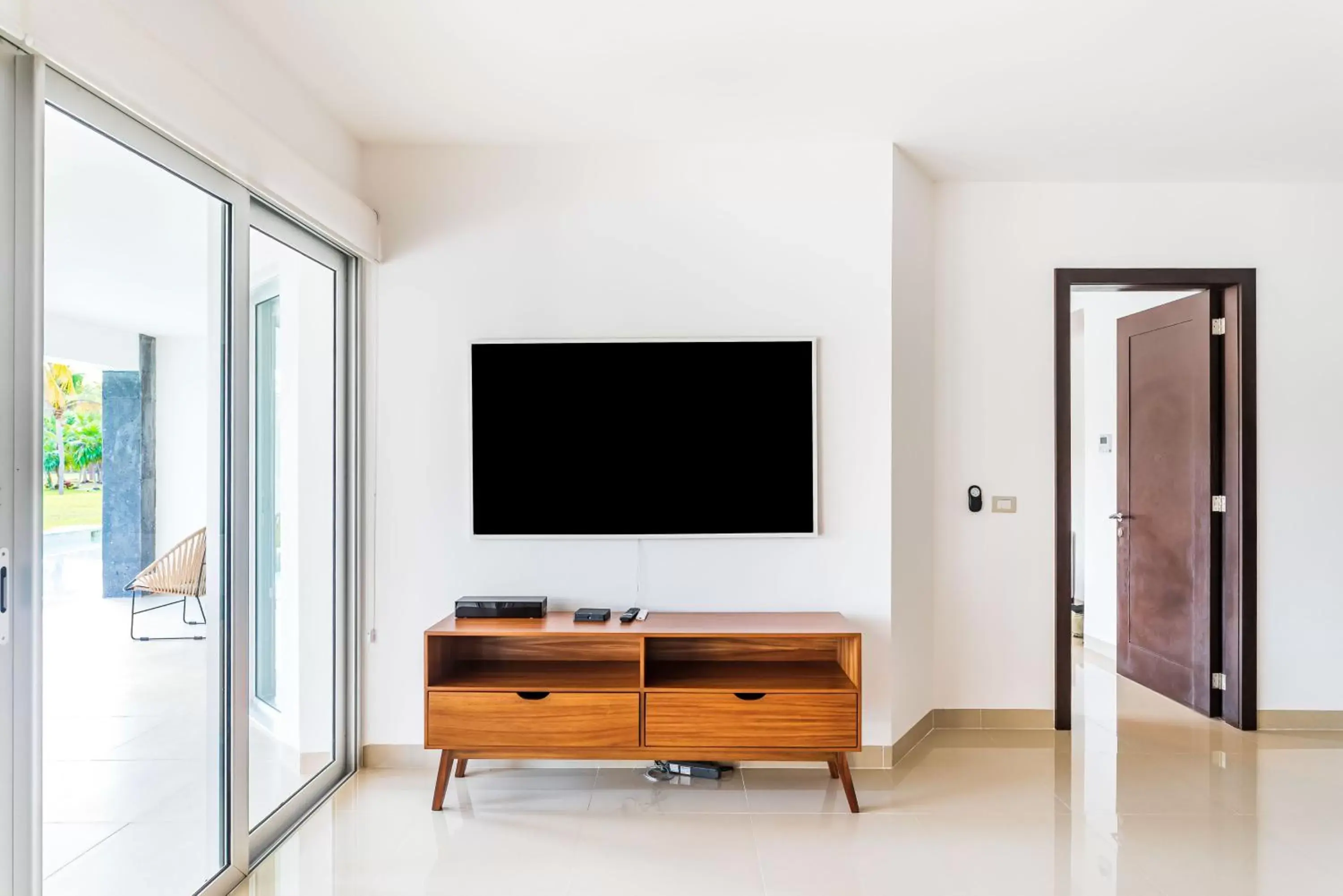 TV/Entertainment Center in Mareazul Beach Front Condos At playa del Carmen