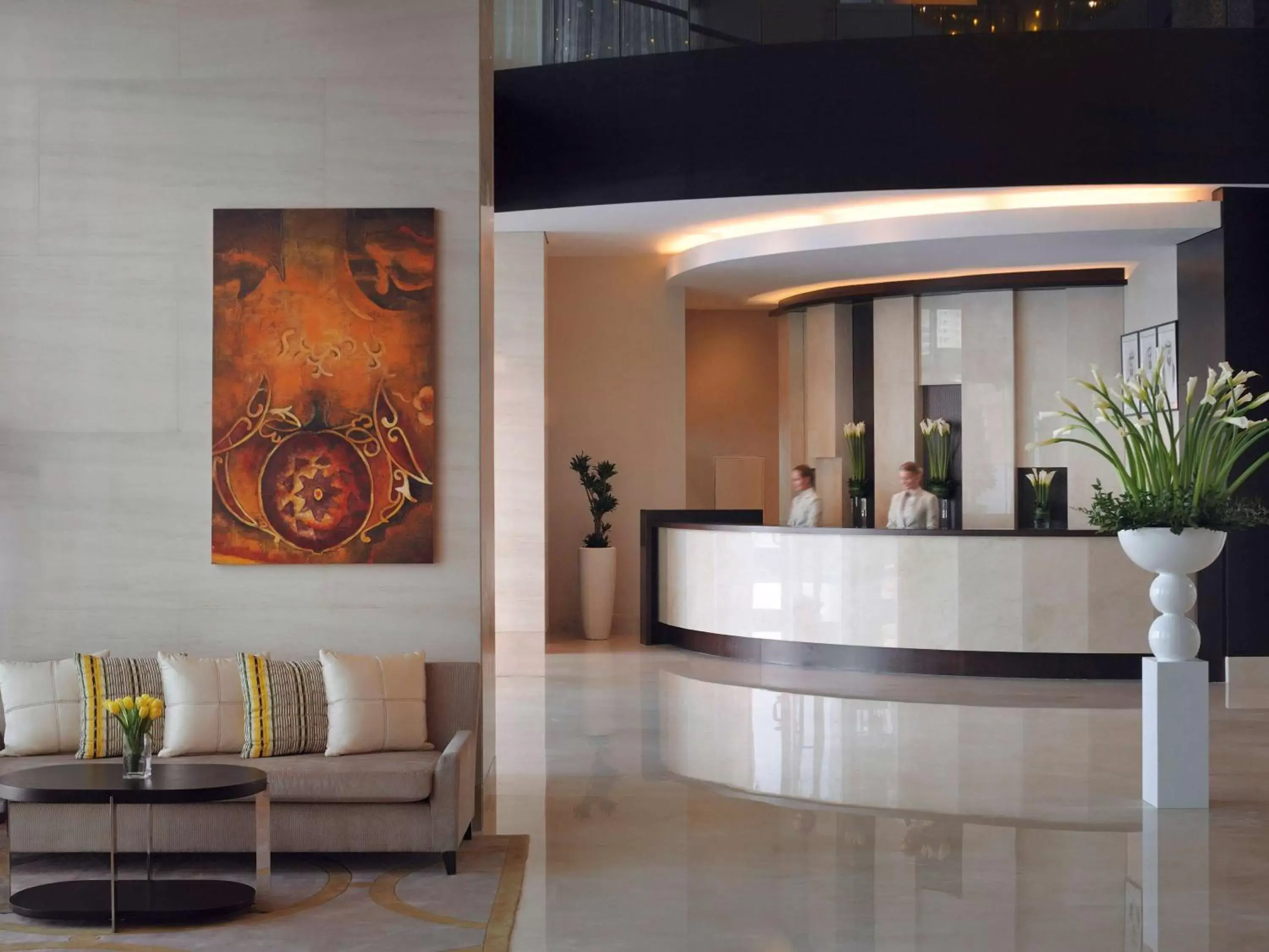 Property building, Lobby/Reception in Mövenpick Hotel Jumeirah Lakes Towers Dubai