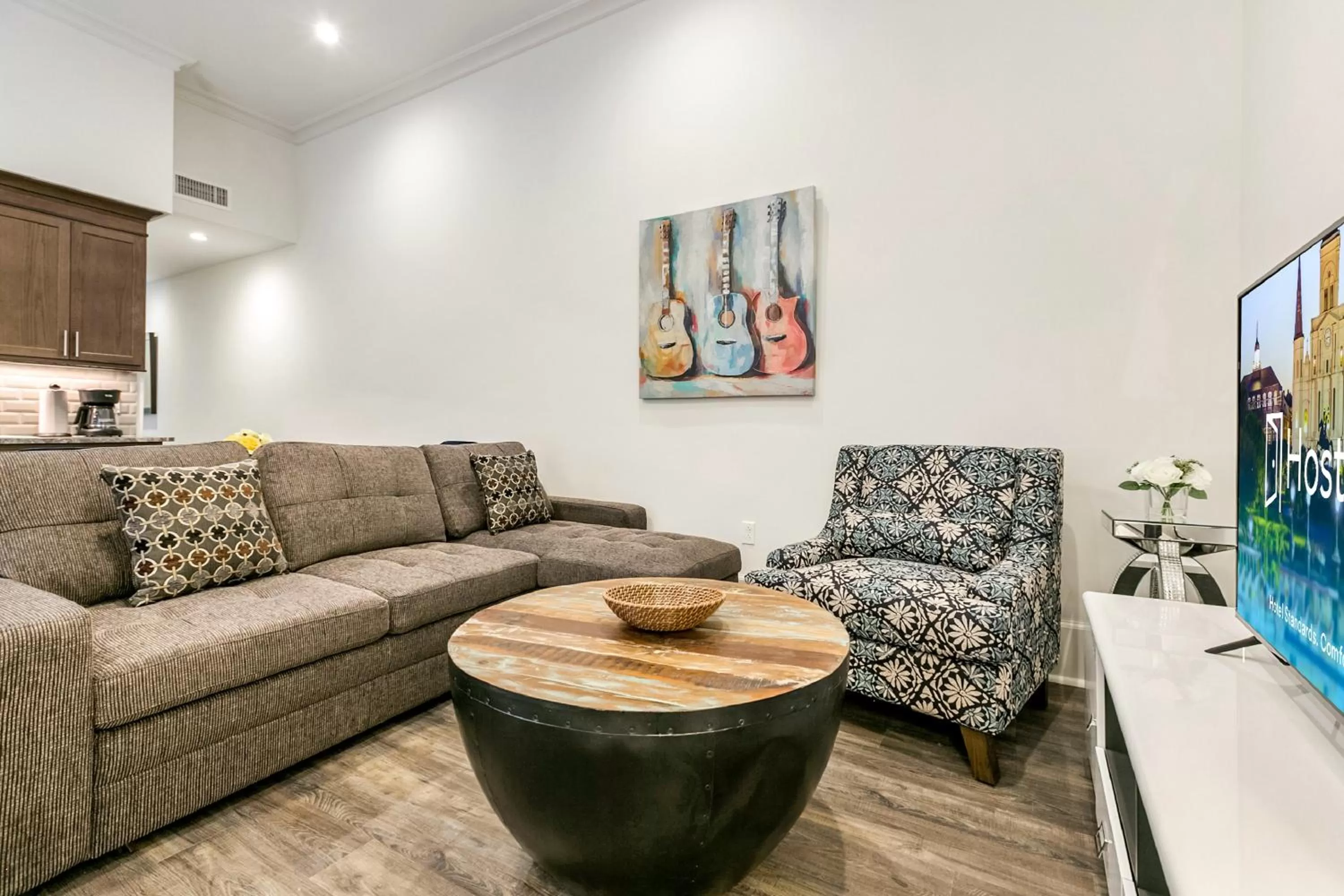 Living room in 1 and 2 BR Private Condos Steps Away From French Quarter