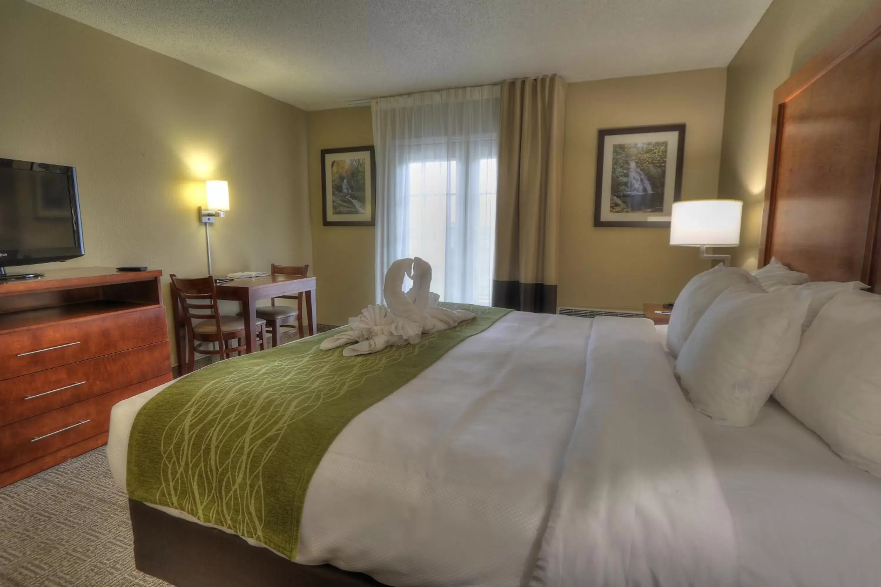 TV and multimedia, Bed in Comfort Inn & Suites at Dollywood Lane