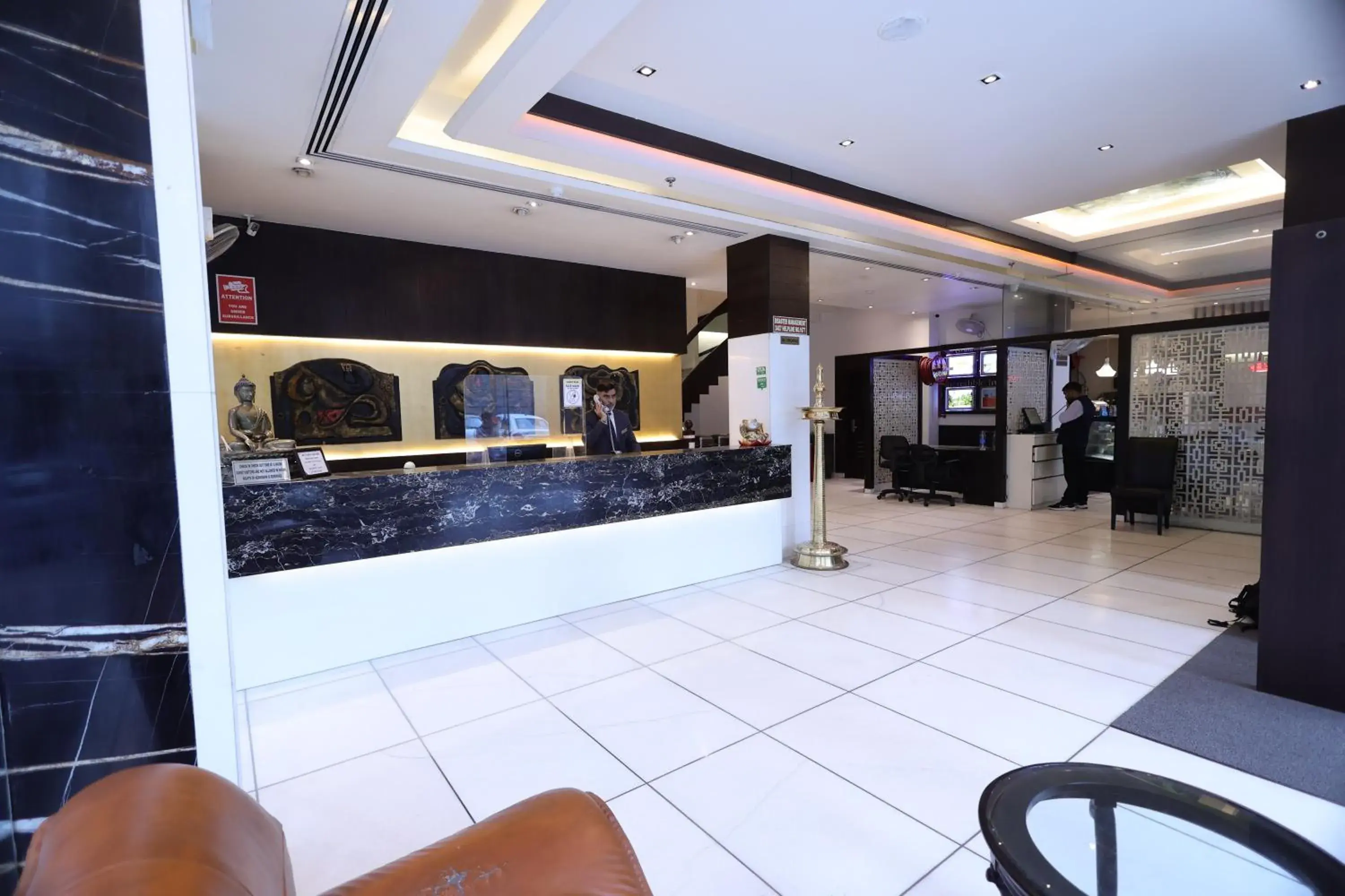 Lobby or reception, Lobby/Reception in Hotel GODWIN DELUXE - New Delhi Railway Station - Paharganj