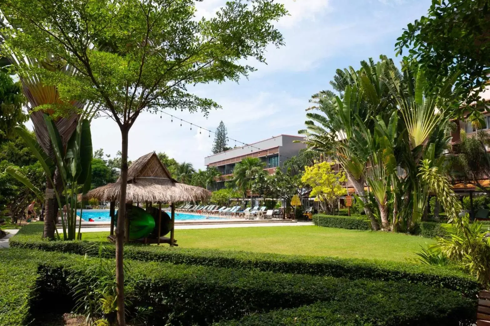 Garden, Property Building in Basaya Beach Hotel & Resort