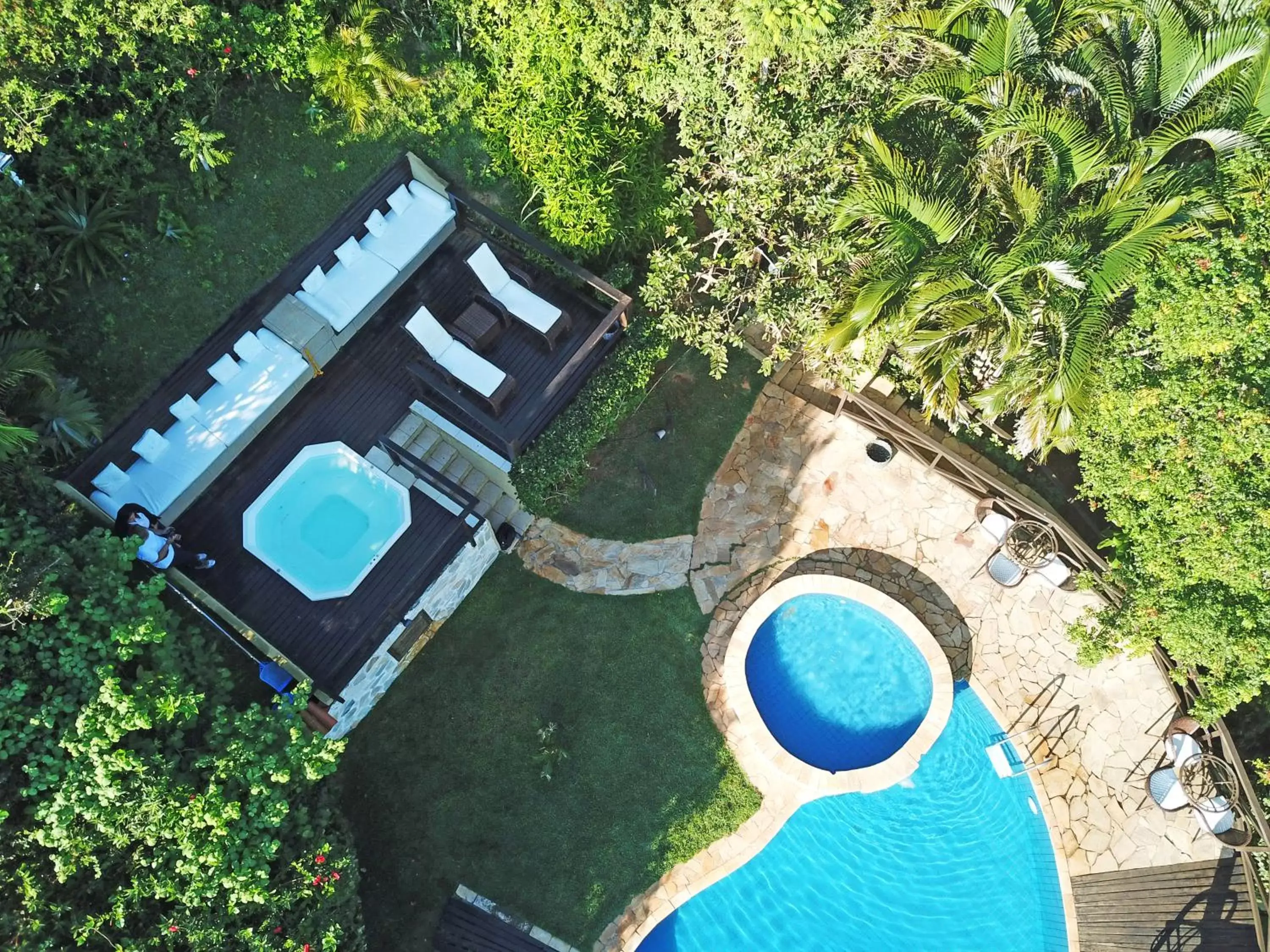 Pool view, Bird's-eye View in Pousada Amancay