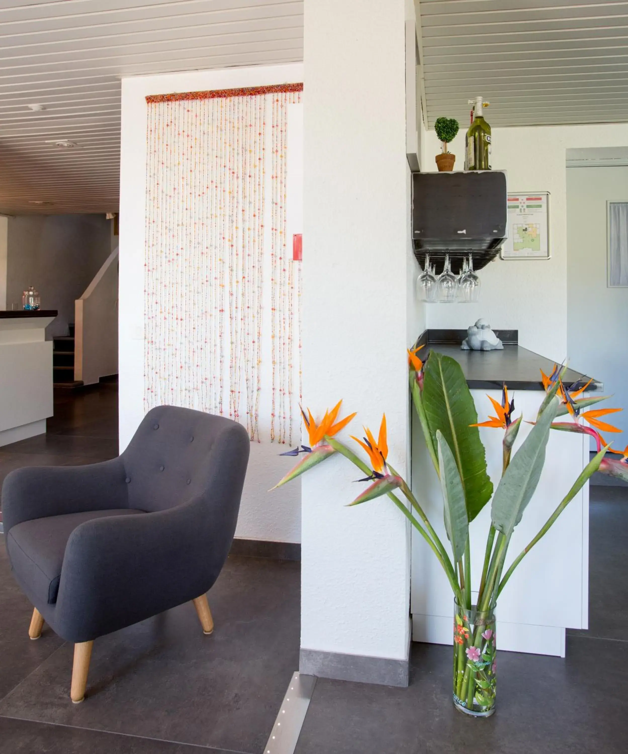 Lobby or reception, Kitchen/Kitchenette in Bel Ombra Hôtel