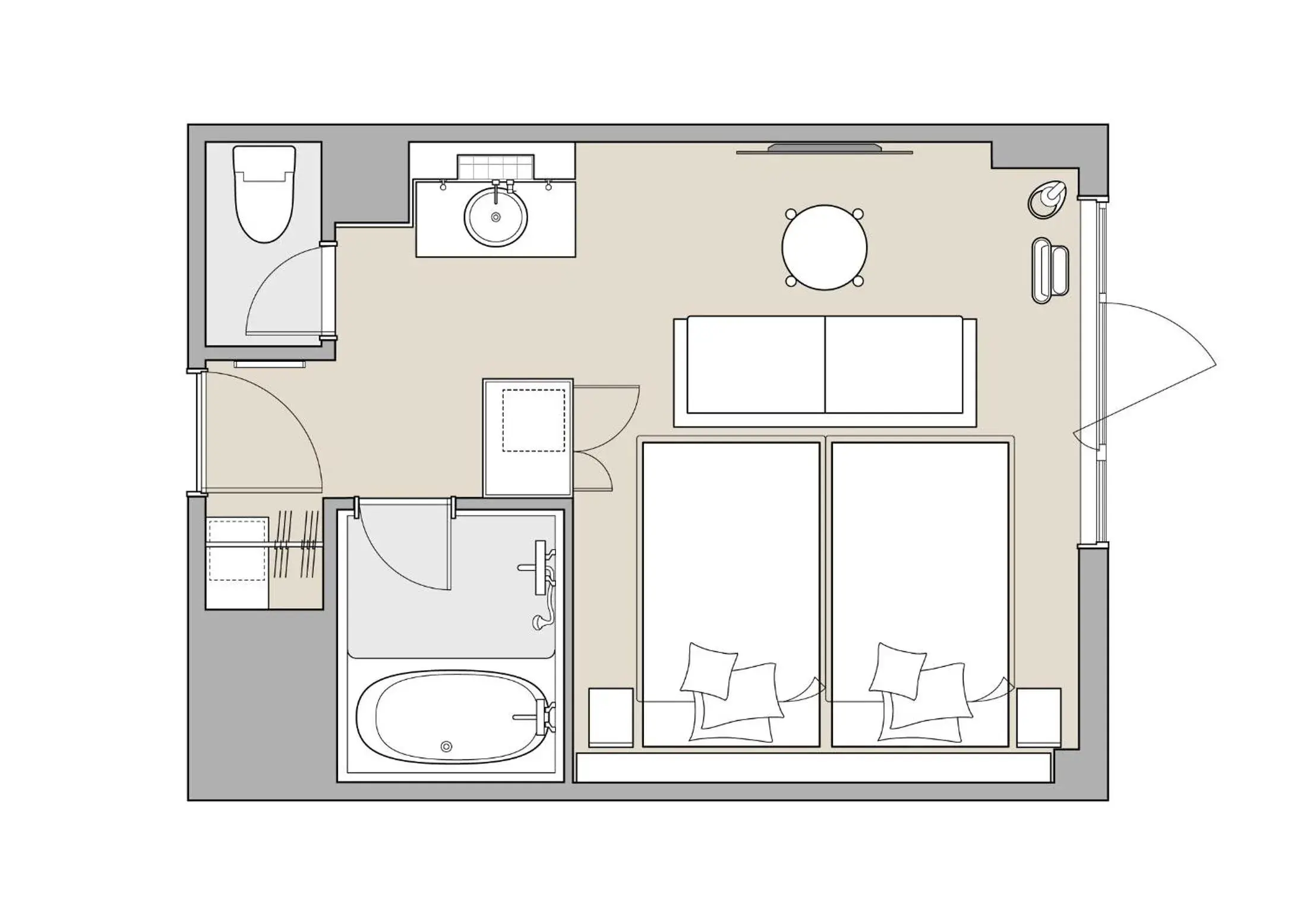 Floor Plan in hotel it. Osaka Shinmachi Nishishinsaibashi