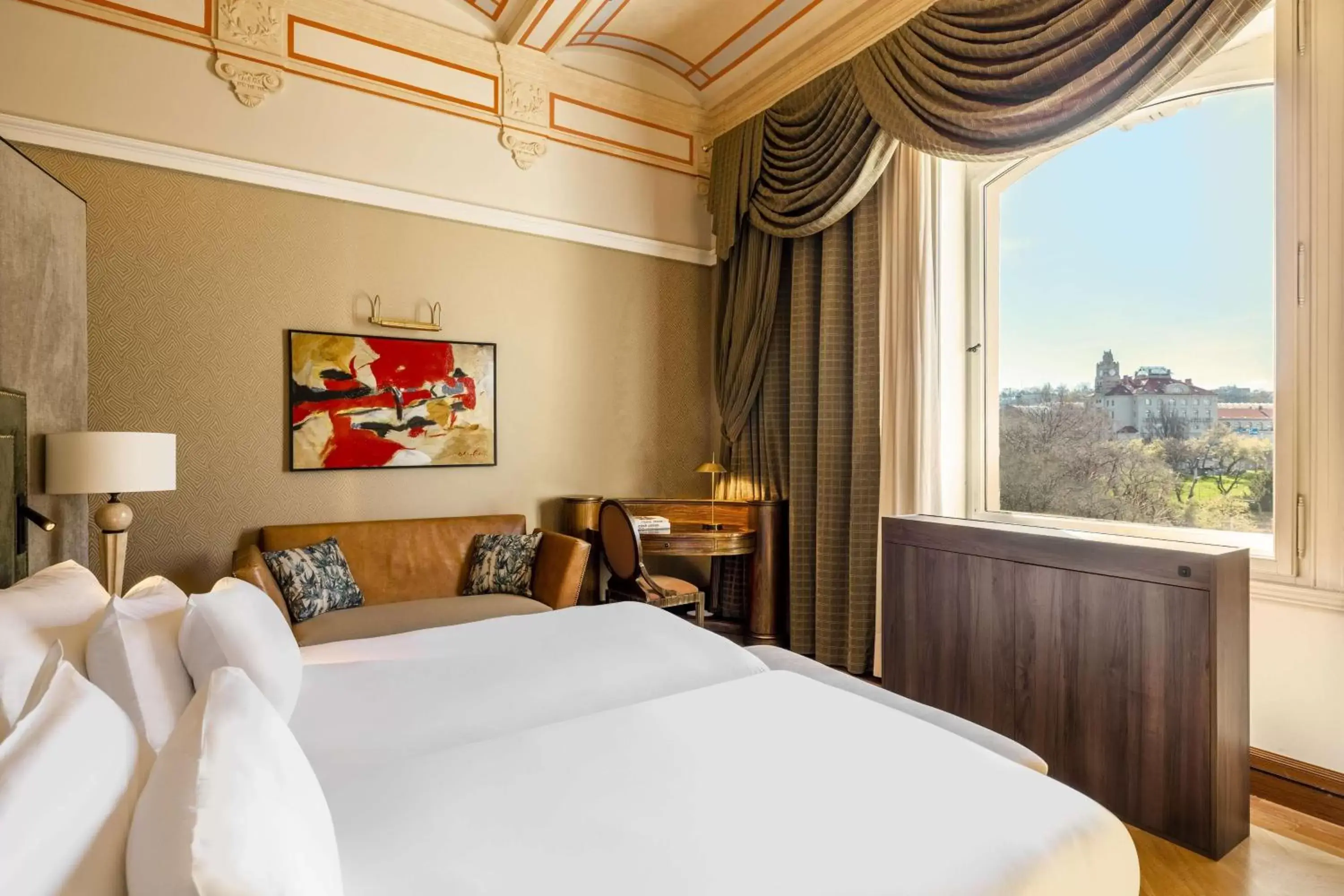 View (from property/room), Bed in NH Collection Prague Carlo IV