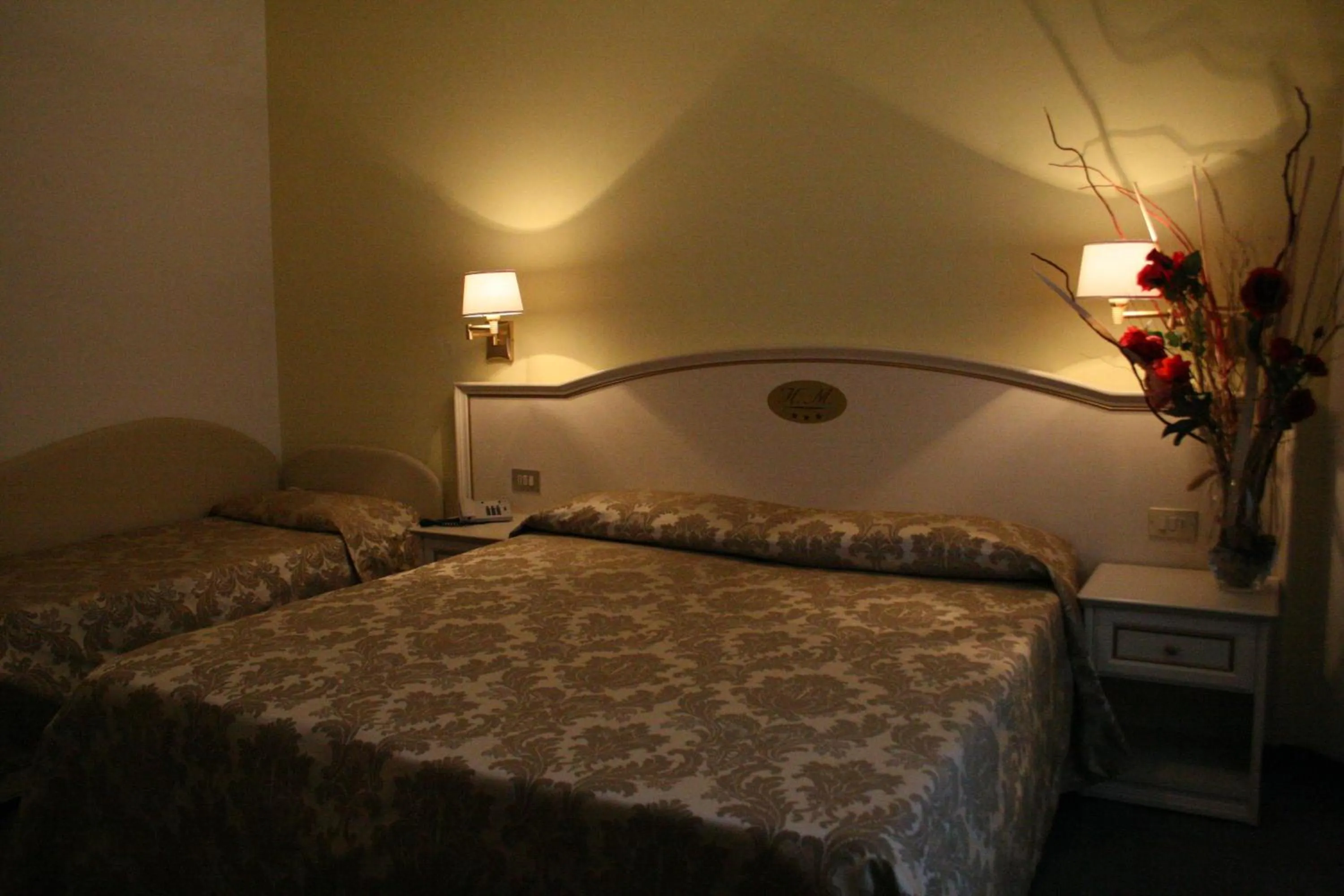 Bed in Hotel La Meridiana