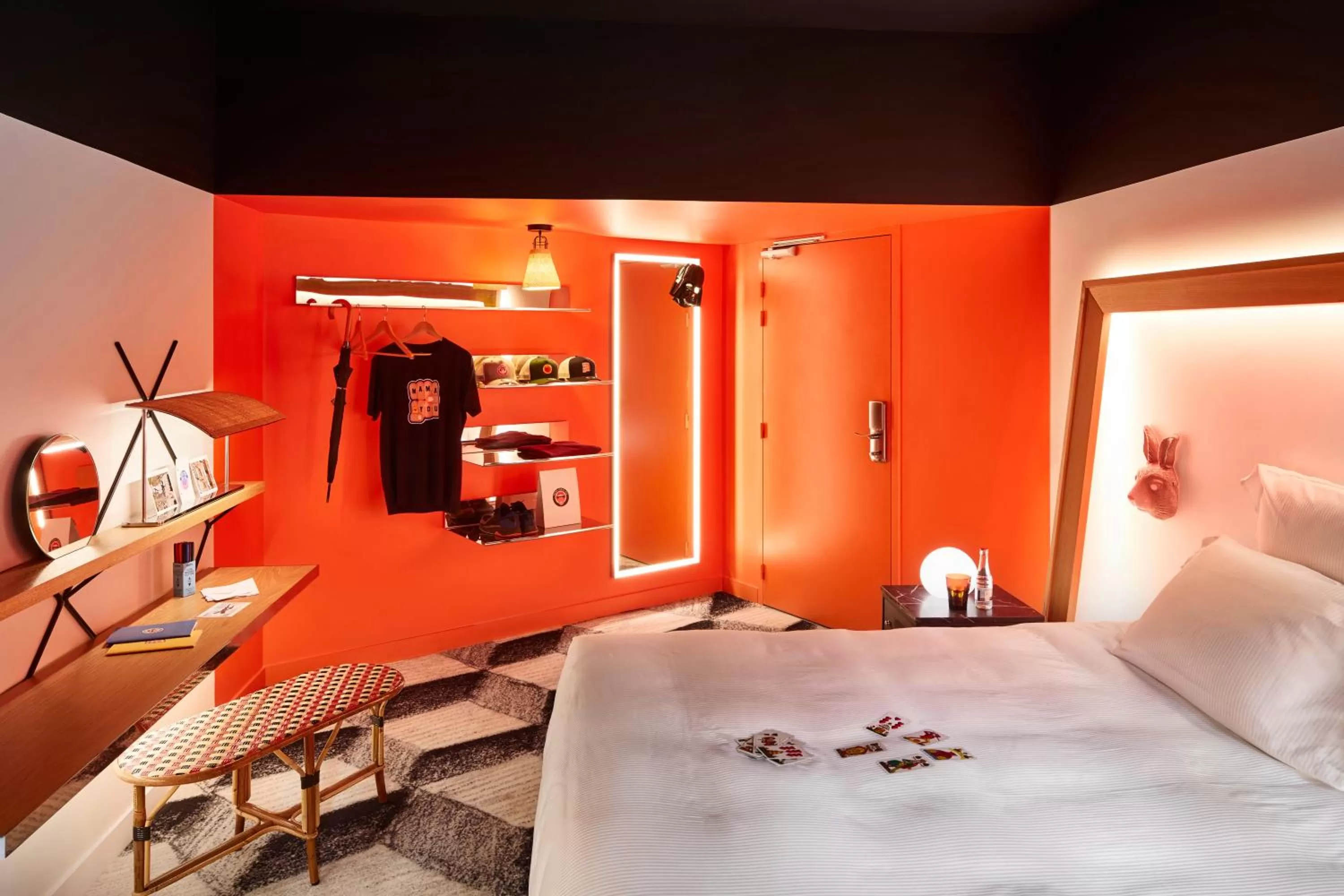 Bedroom, Bed in Mama Shelter Toulouse