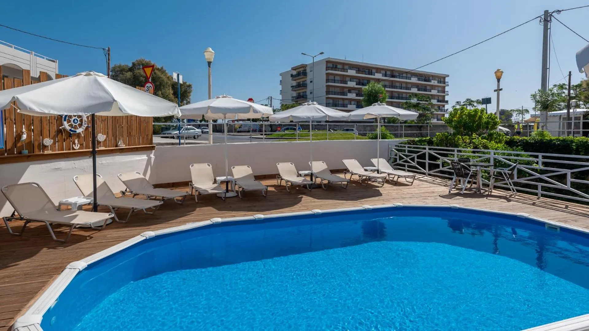 Pool view in Marine Congo Hotel