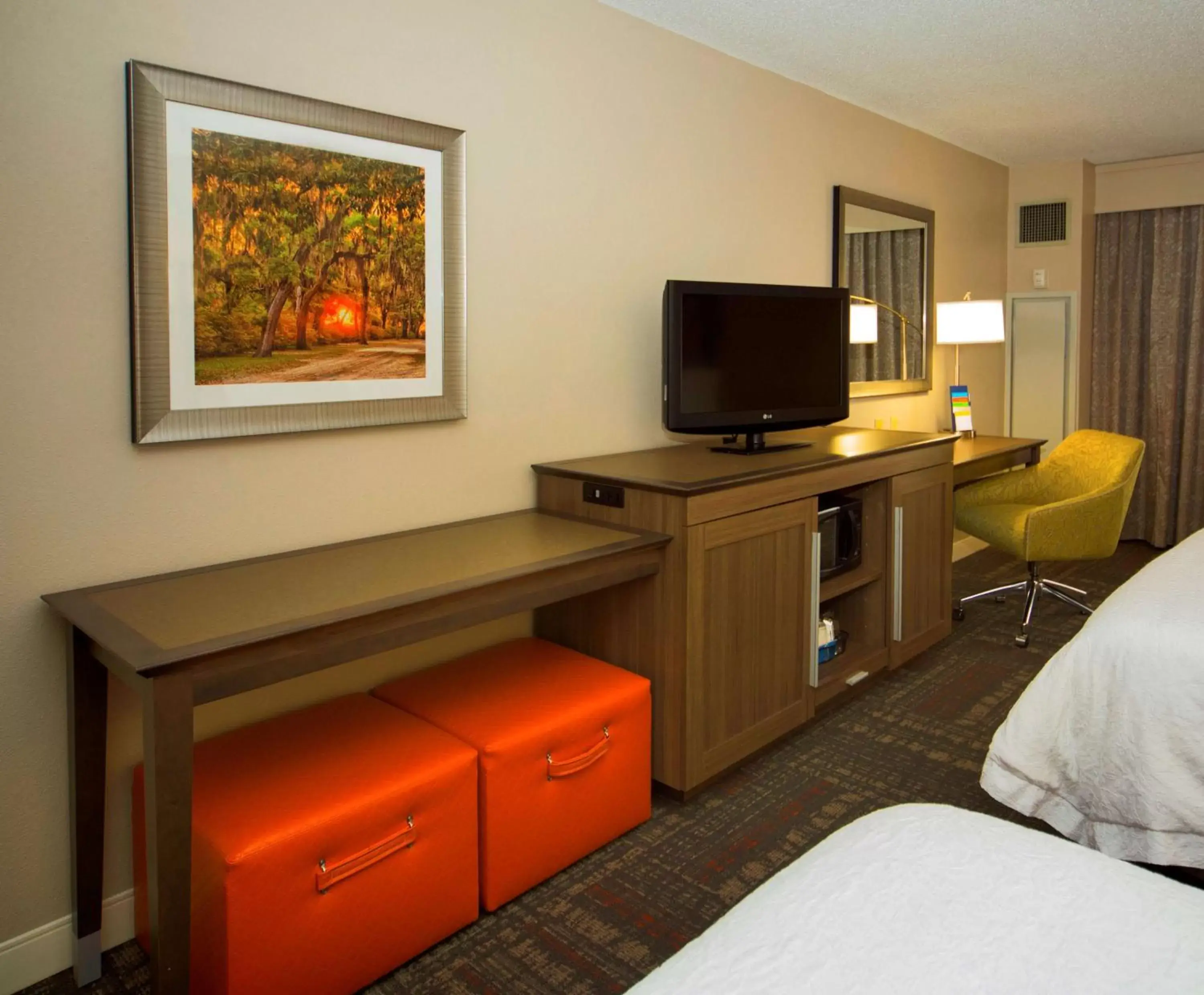 Bed, TV/Entertainment Center in Hampton Inn & Suites Valdosta/Conference Center