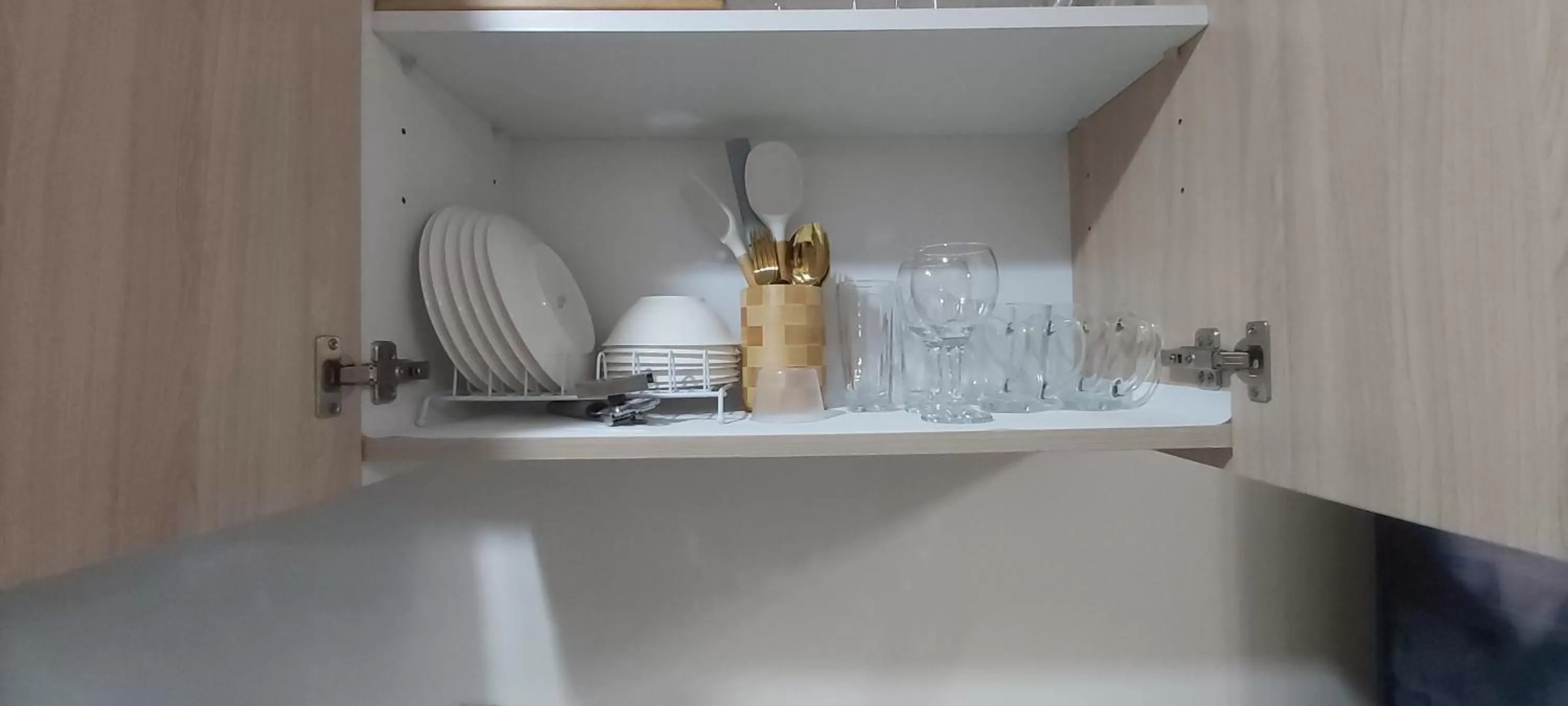 Kitchen or kitchenette in Inspiria Condo Units beside Abreeza Mall Davao