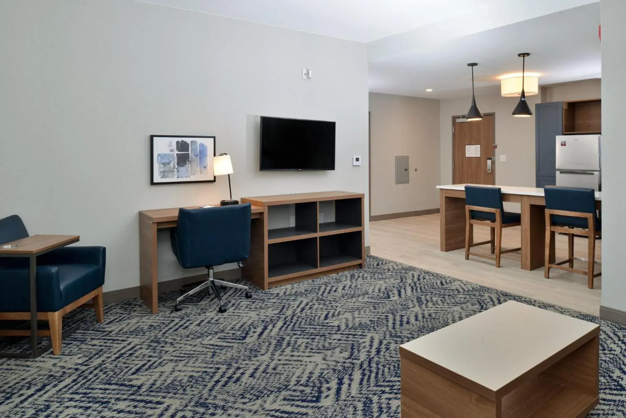 Photo of the whole room, TV/Entertainment Center in Candlewood Suites - Joliet Southwest, an IHG Hotel