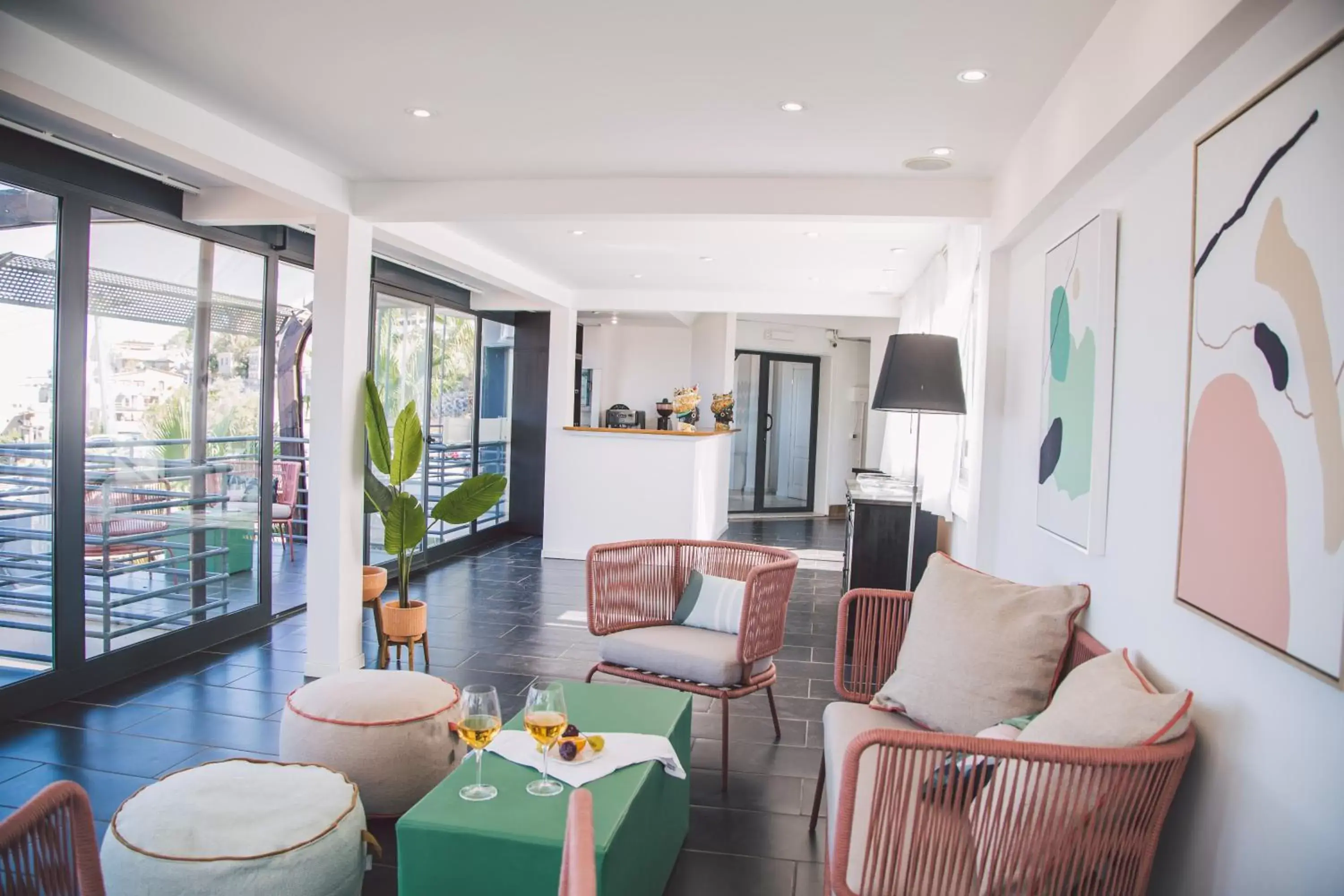 Lobby or reception in Taormina Palace Hotel Lobby or reception in Taormina Palace Hotel