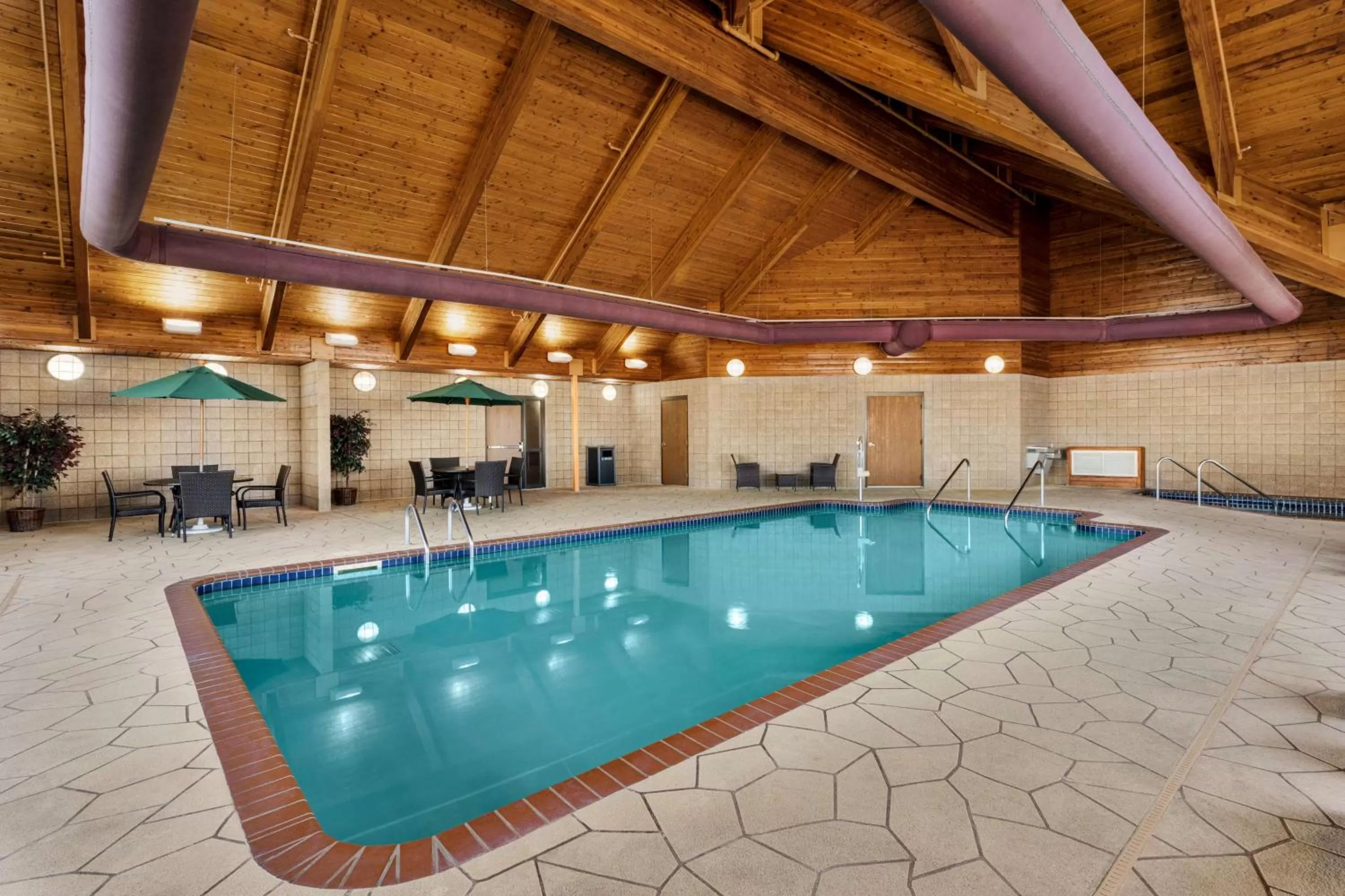 Pool view in AmericInn by Wyndham Laramie Near University of Wyoming