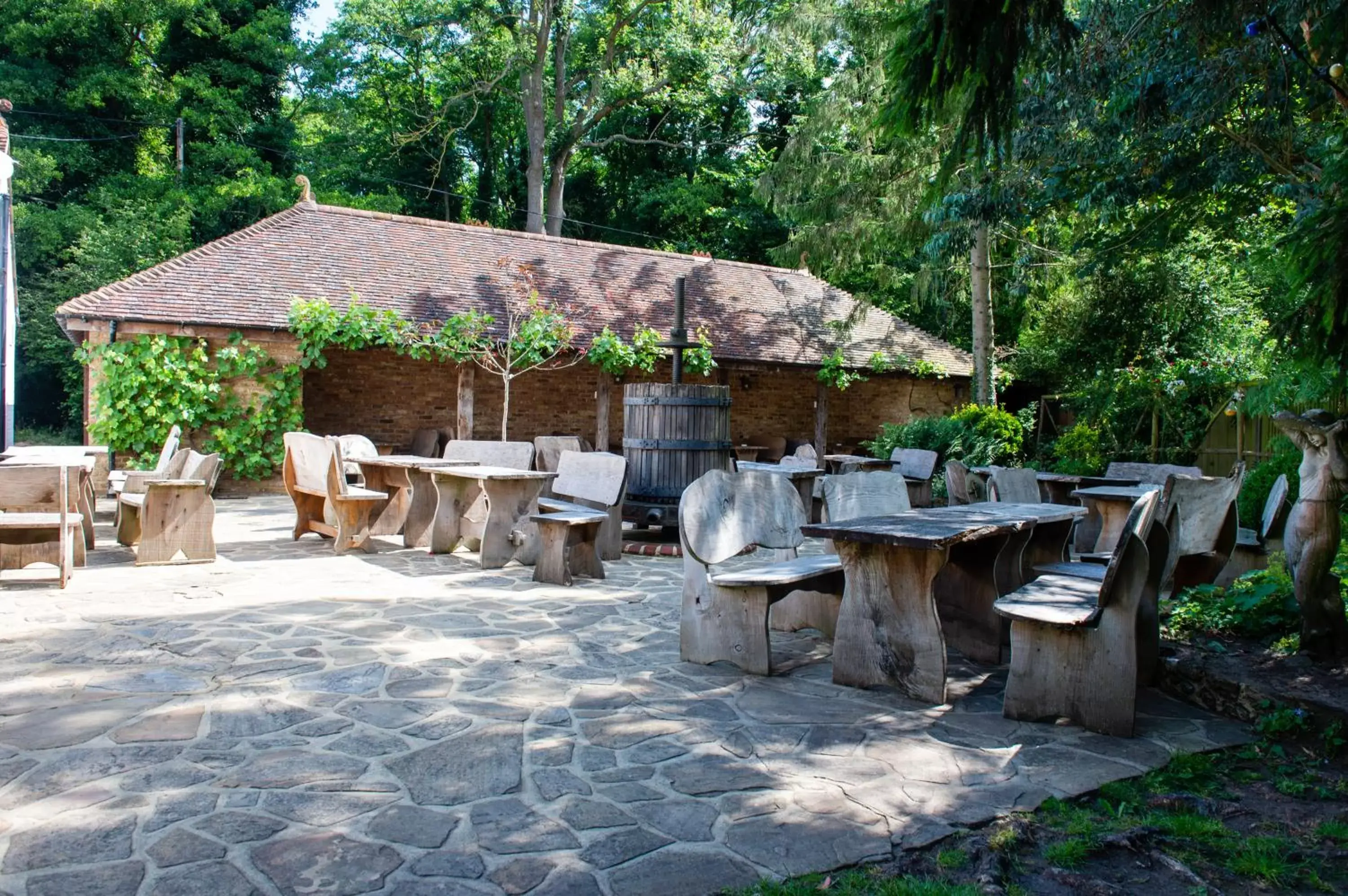 Patio in The Withies Inn