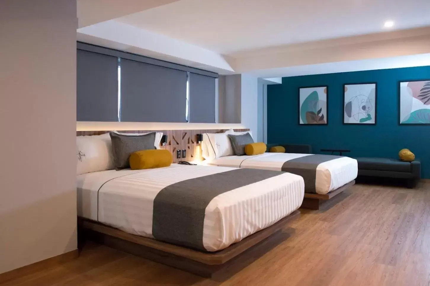 Bed in Hotel Flamencos