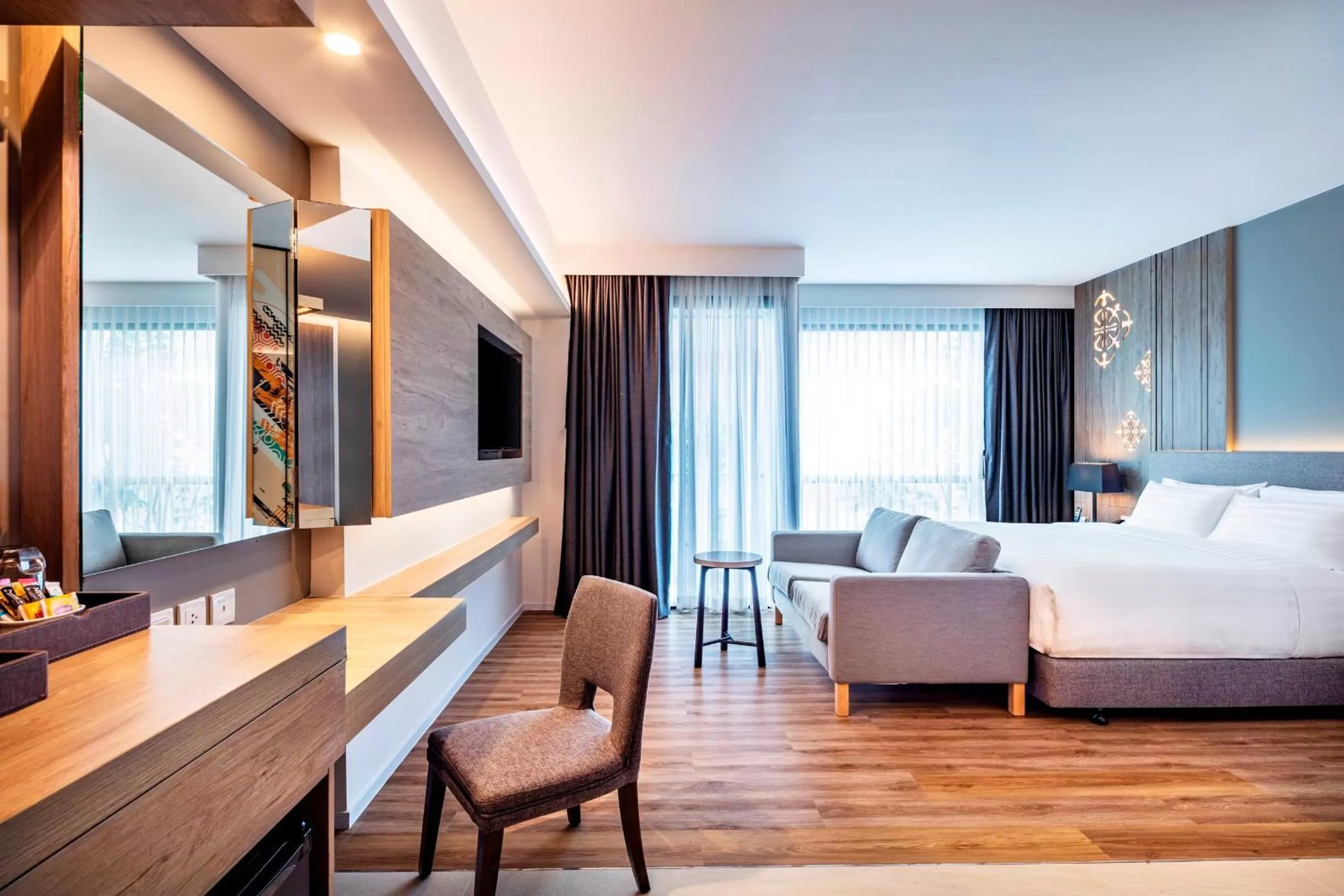 Bed in Hotel Amber Pattaya