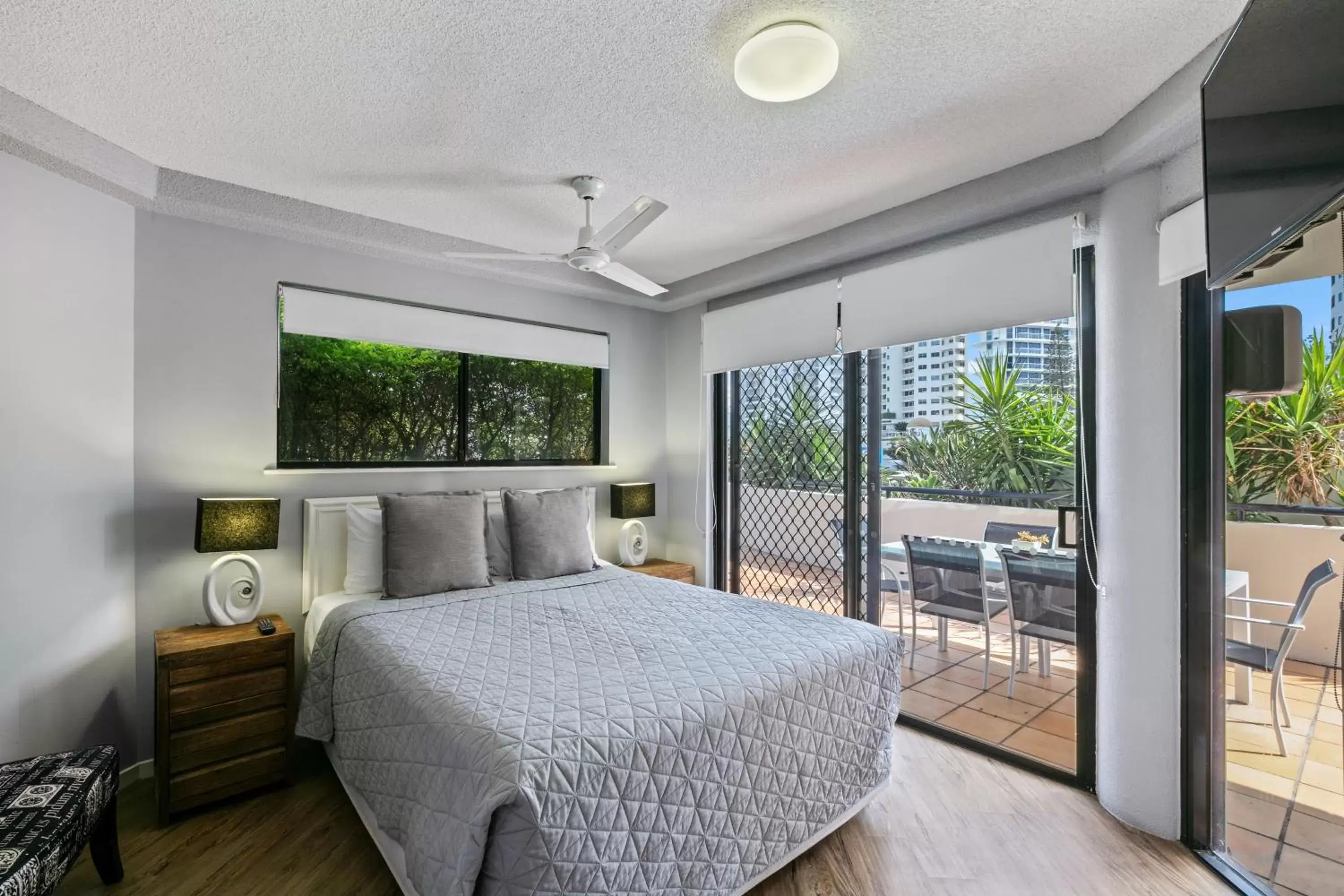 Patio, Bed in Caribbean Resort