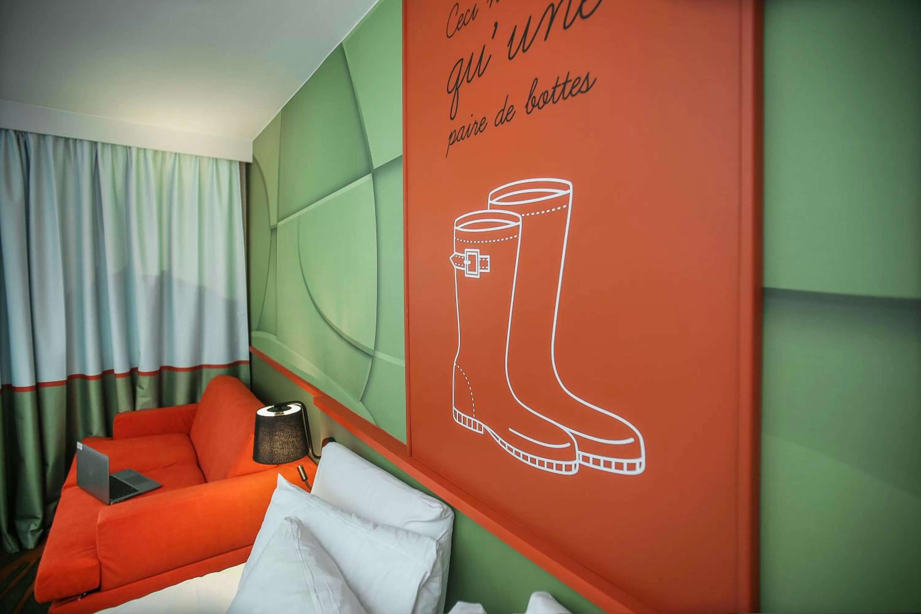 Decorative detail in Ibis Styles Lisieux Normandie