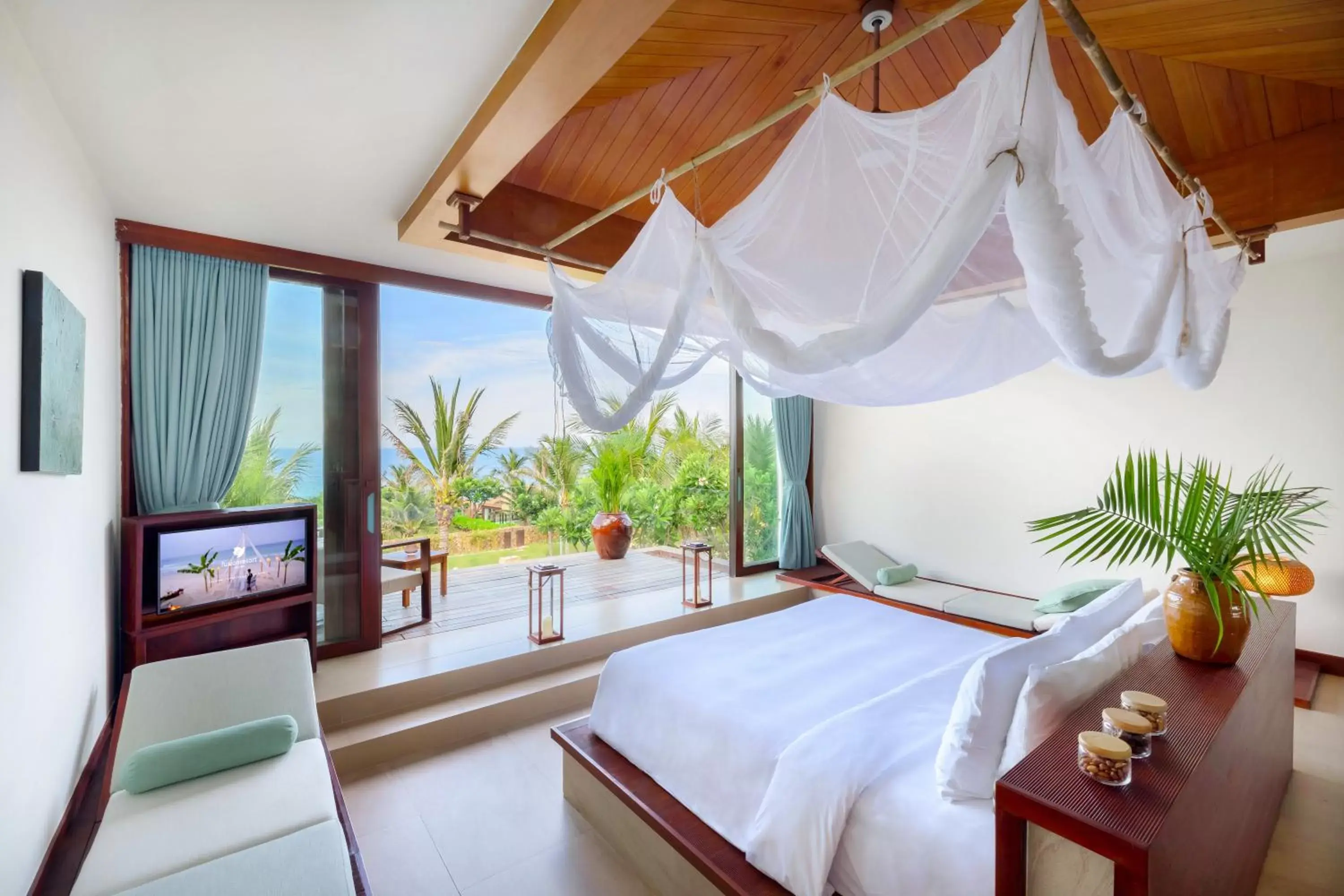 View (from property/room), Bed in Fusion Resort Cam Ranh - All Spa Inclusive