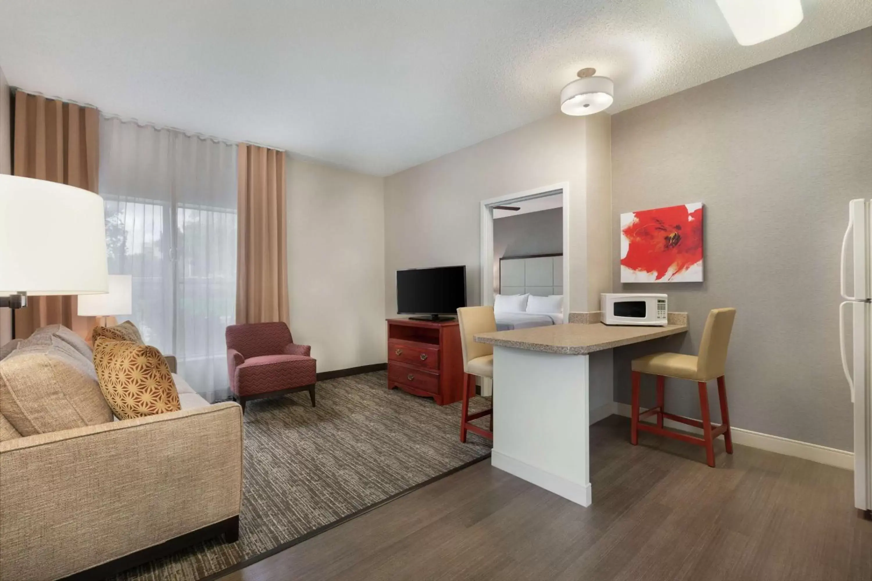 Bedroom, Seating Area in Homewood Suites by Hilton Dallas-Arlington