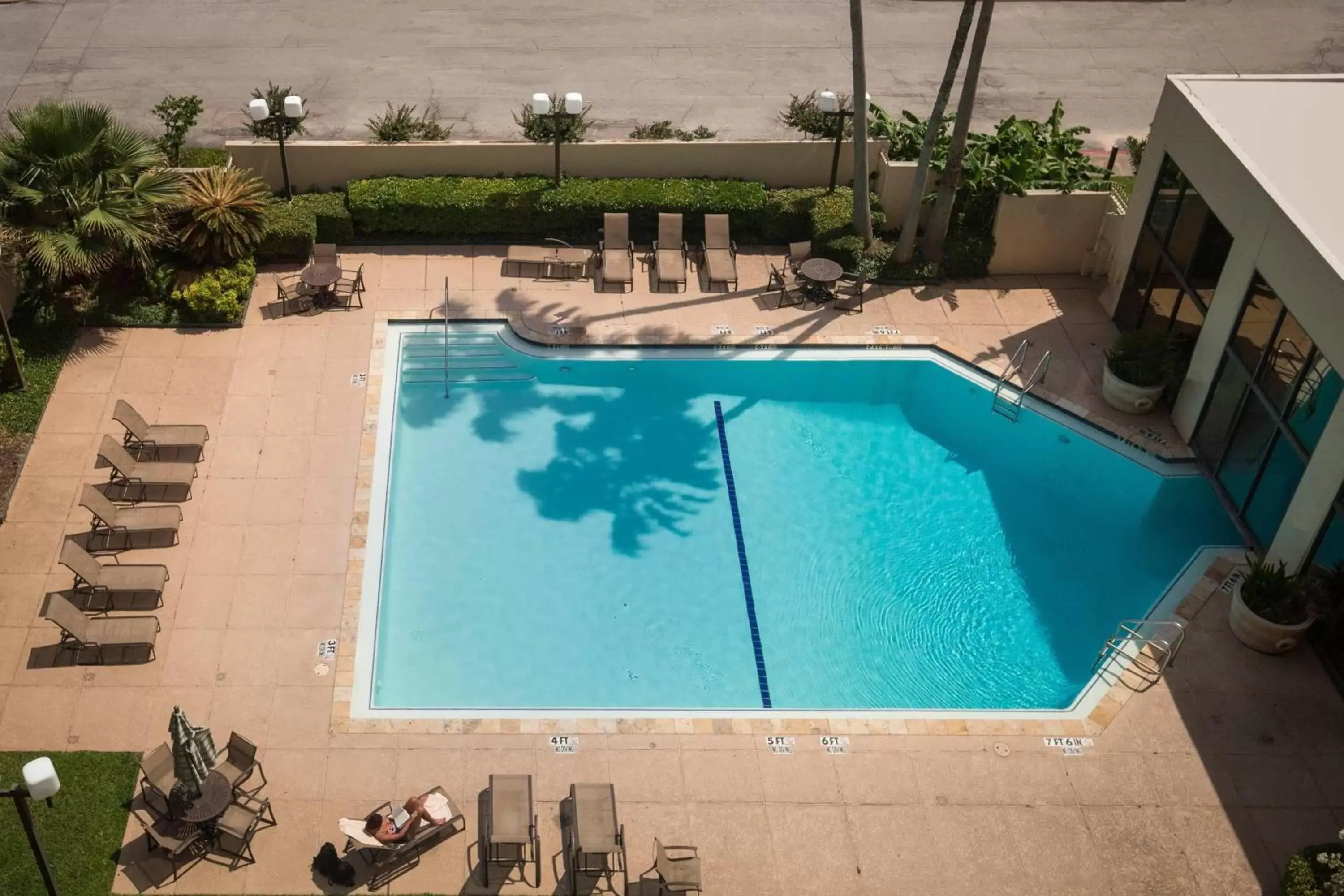 Swimming pool, Pool View in Houston Marriott Westchase