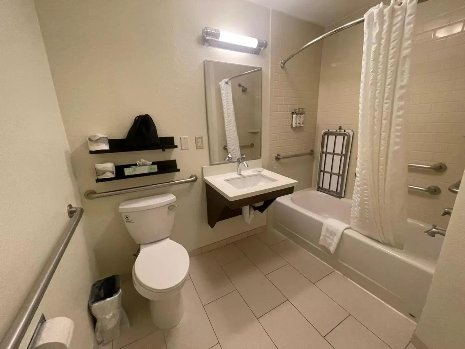 Toilet, Bathroom in Candlewood Suites Secaucus, an IHG Hotel