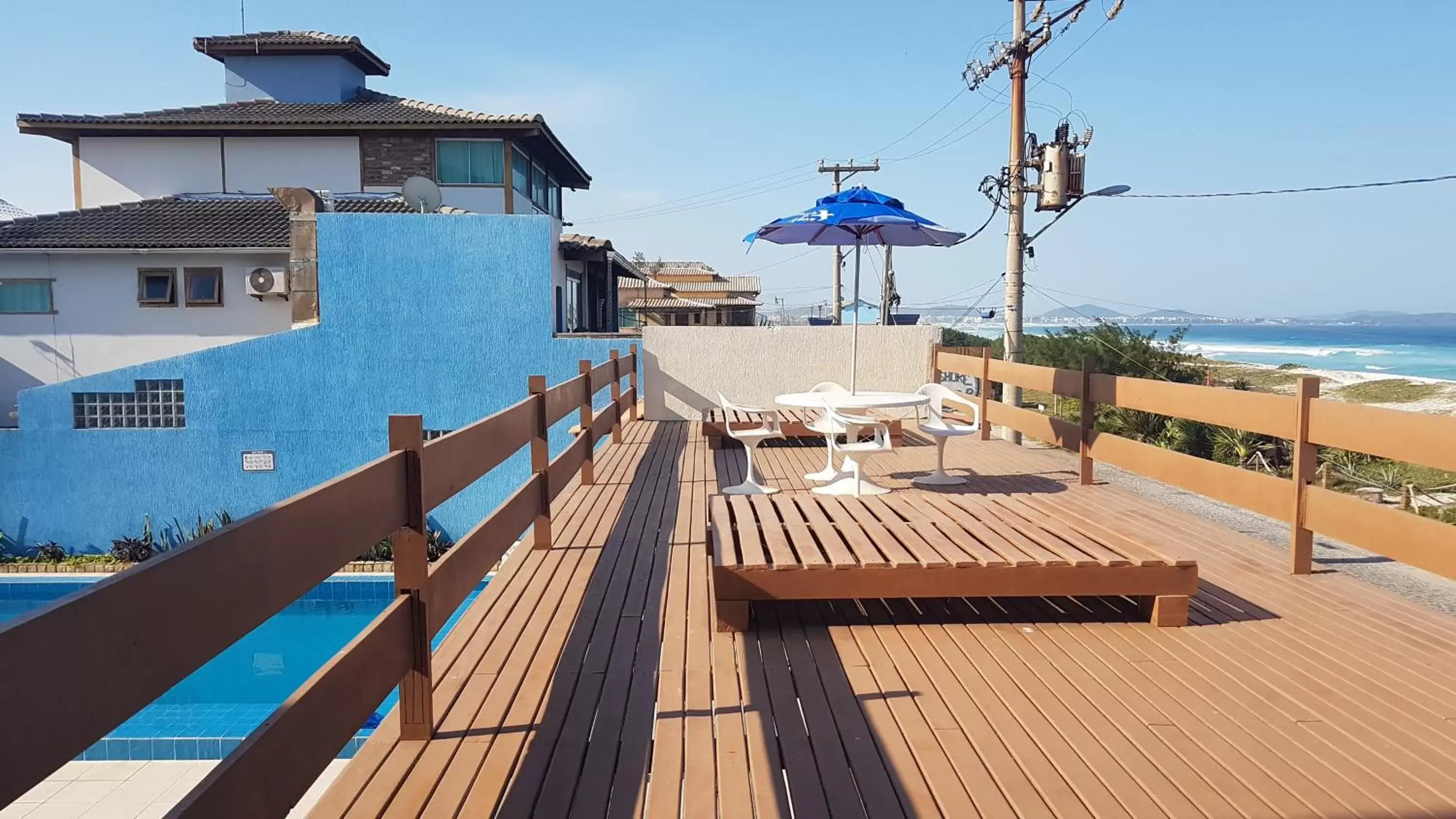 Balcony/Terrace, Pool View in Pousada do Albatroz