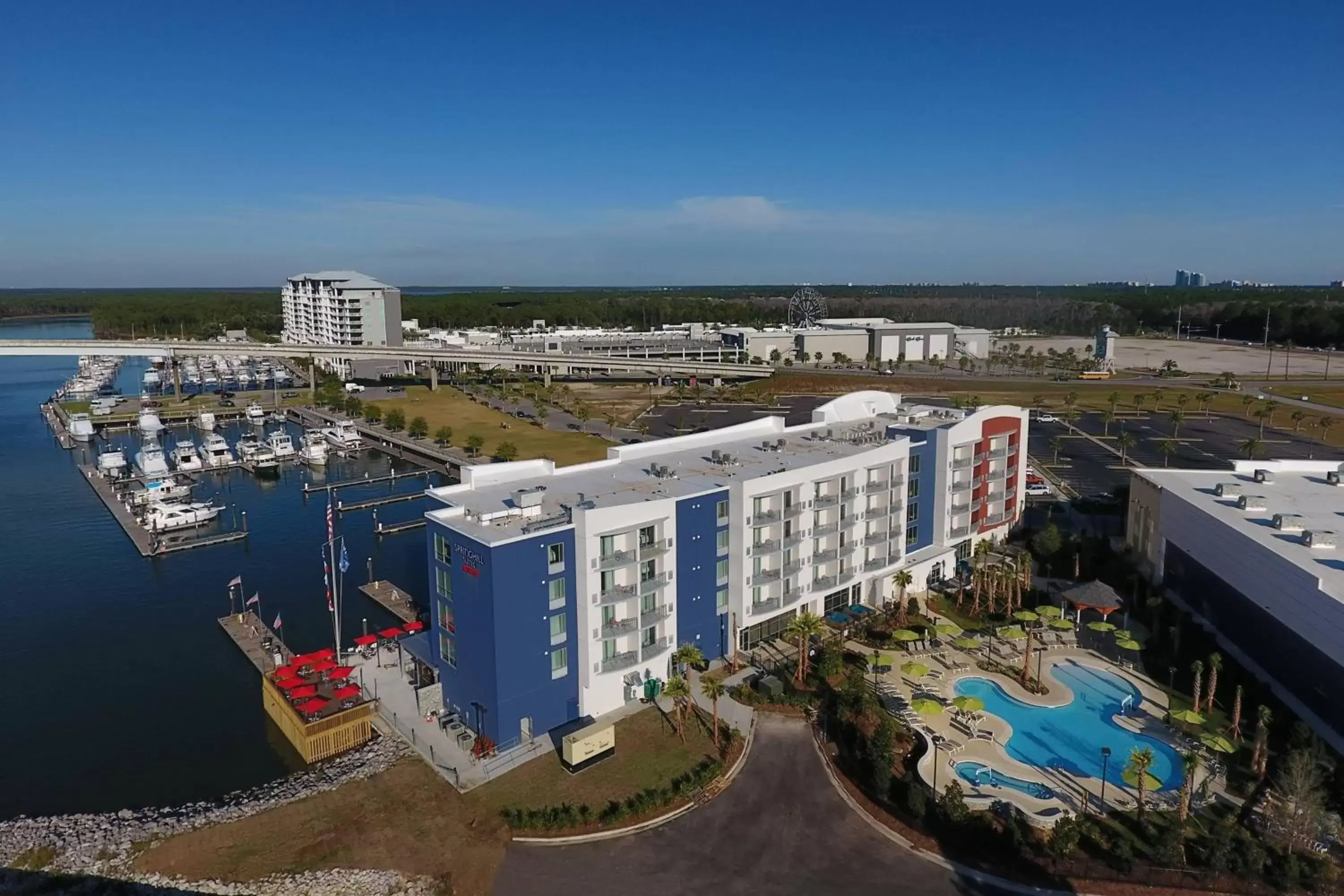 Property building, Bird's-eye View in SpringHill Suites Orange Beach at The Wharf