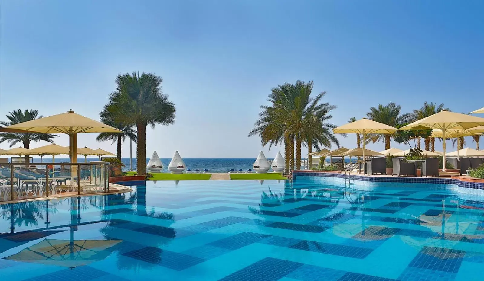 Natural landscape, Swimming Pool in Bahi Ajman Palace Hotel