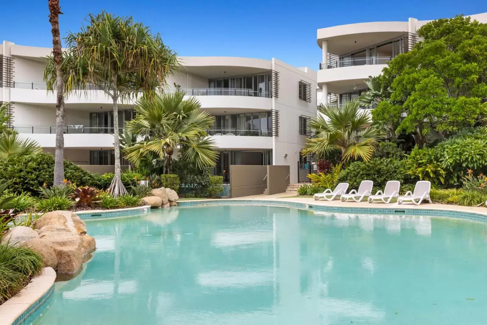 Garden, Swimming Pool in Cotton Beach Resort - Tweed Coast Holidays ®