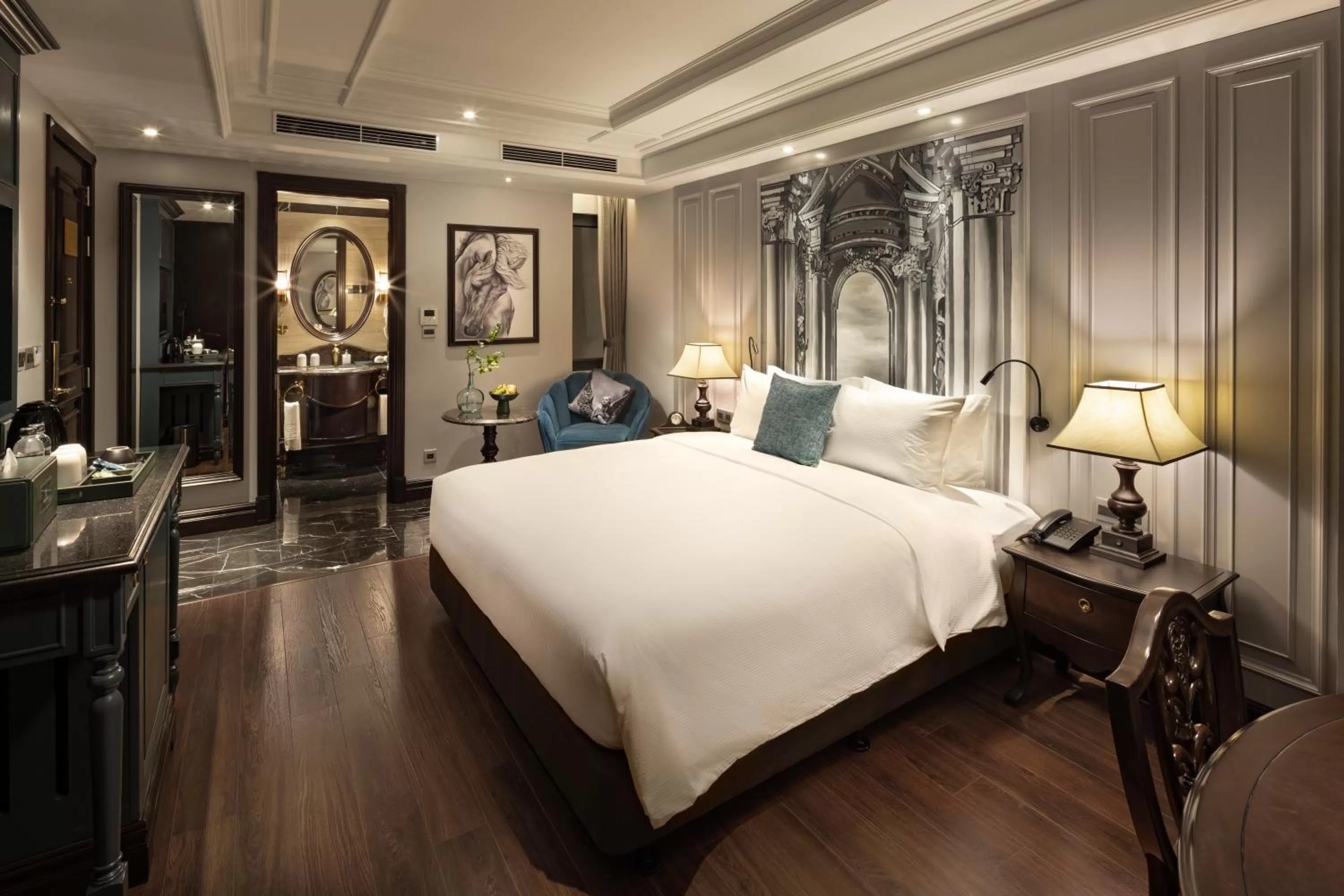 Photo of the whole room, Bed in Meritel Hanoi