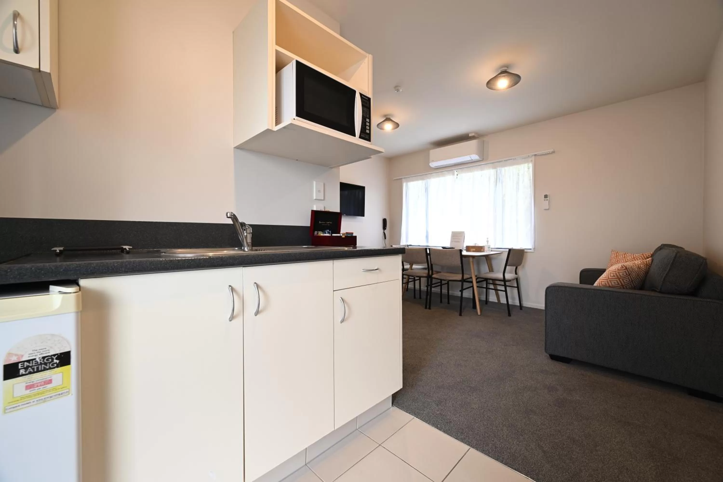 Kitchen or kitchenette in Riccarton Mall Motel