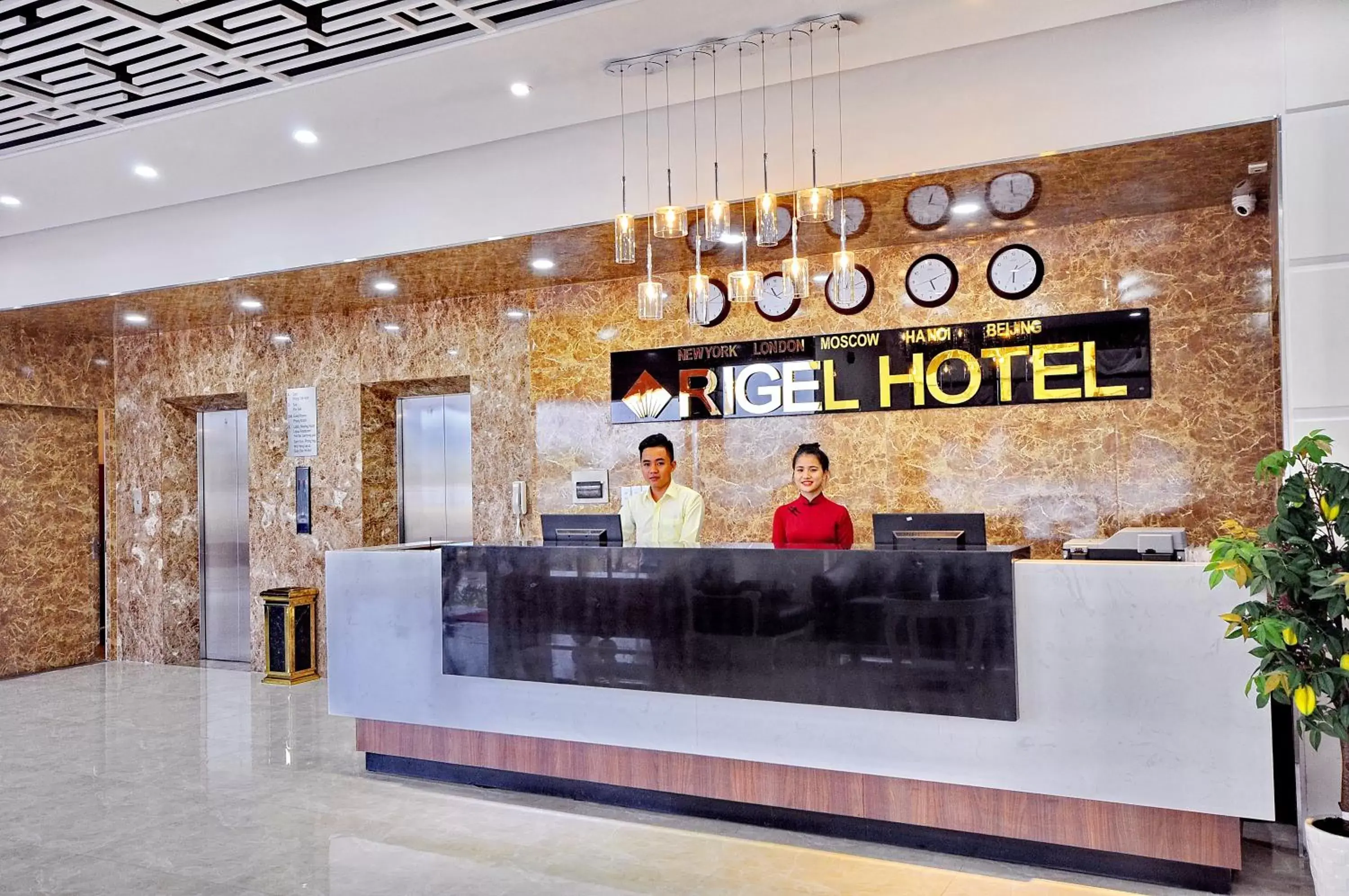 Property building, Lobby/Reception in Rigel Hotel