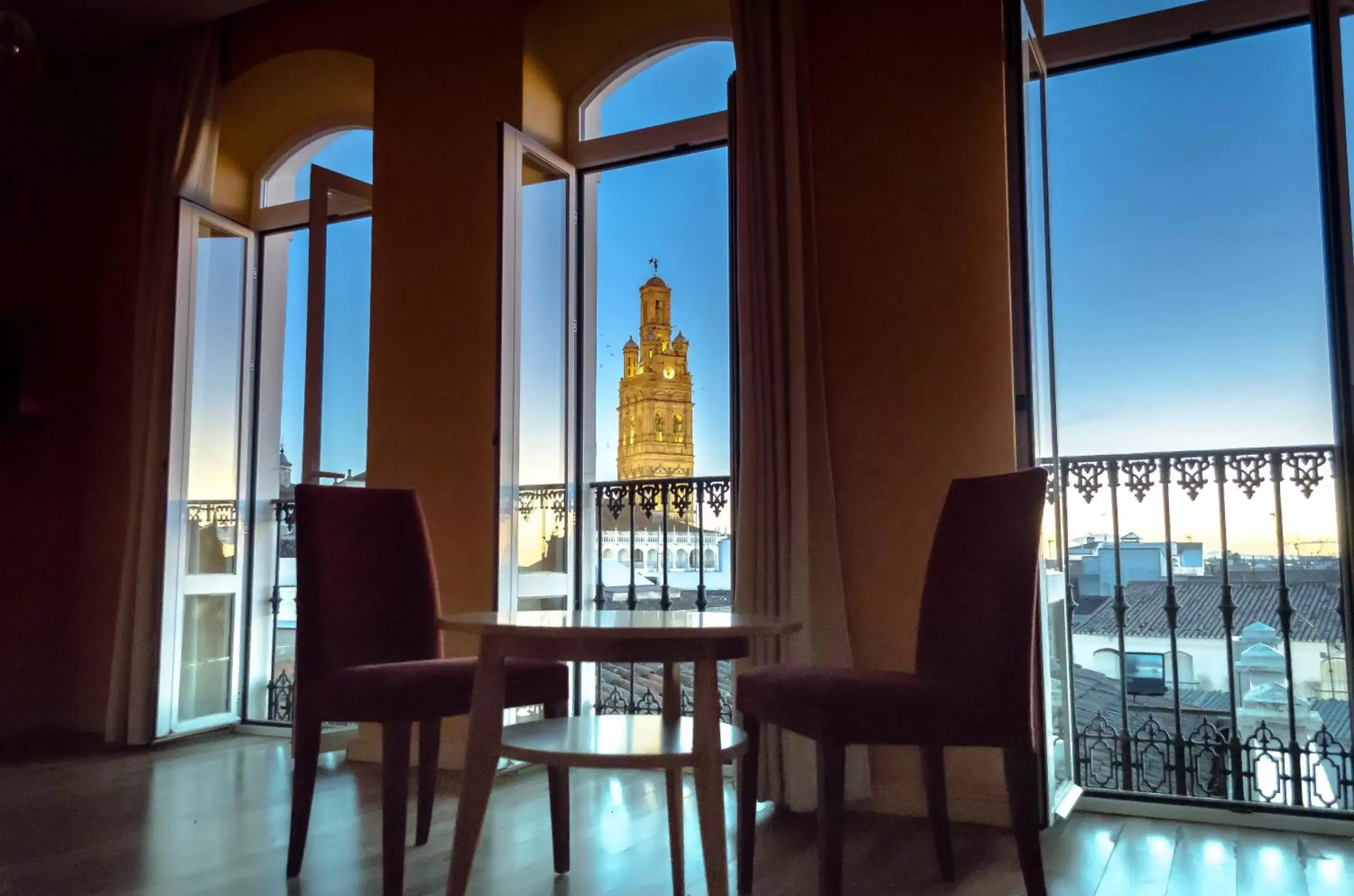 Bird's eye view, Dining Area in Hospedería Mirador de Llerena