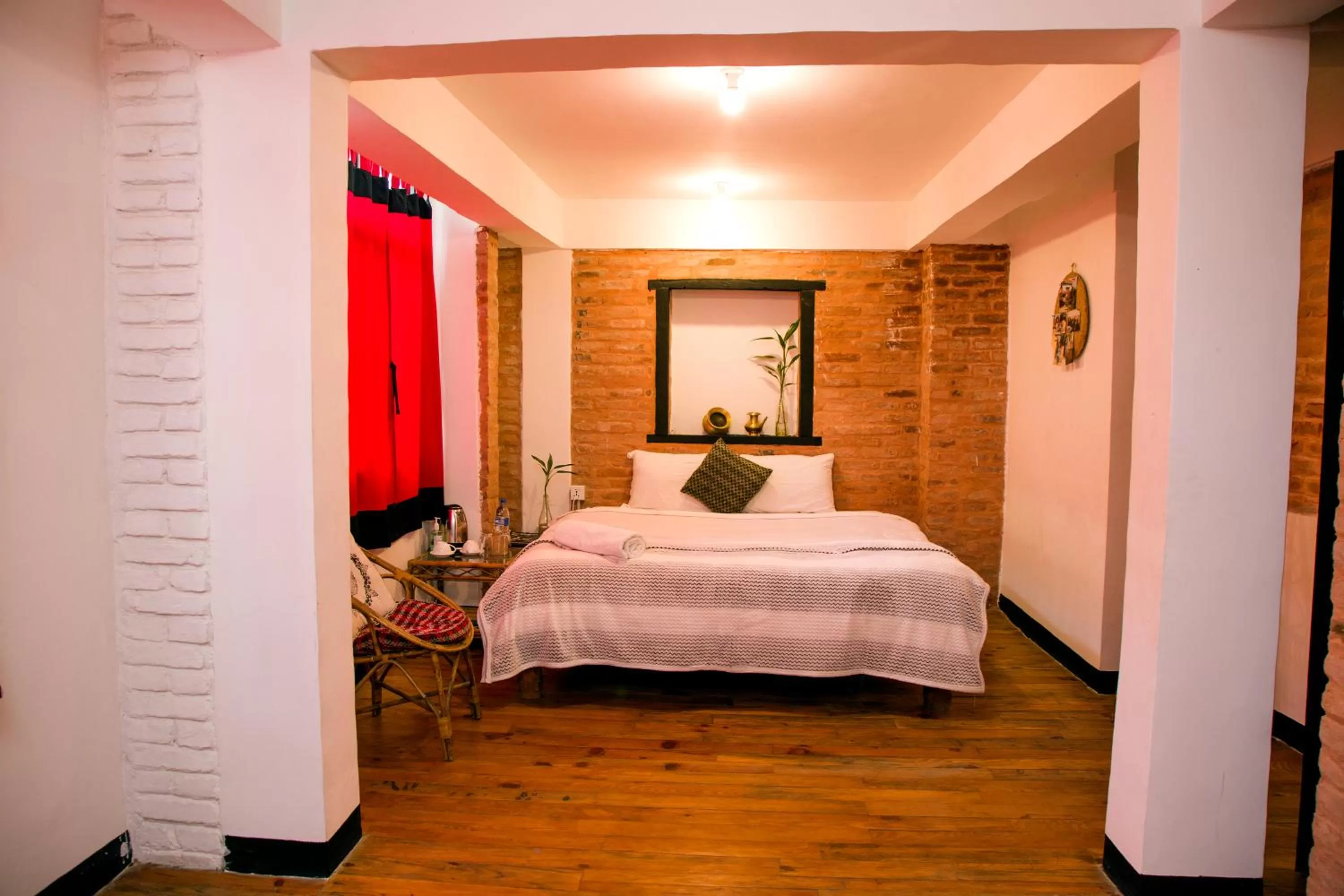 Bed in Lumbini Heritage Home