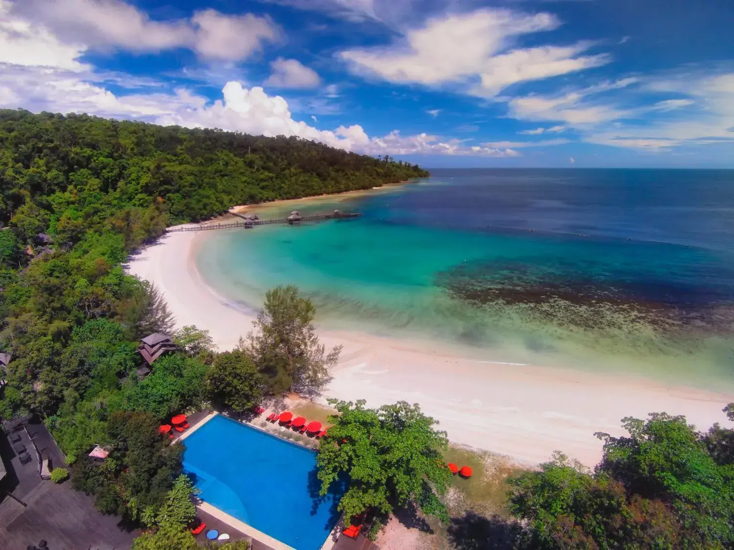 Bird's eye view, Bird's-eye View in Bunga Raya Island Resort & Spa