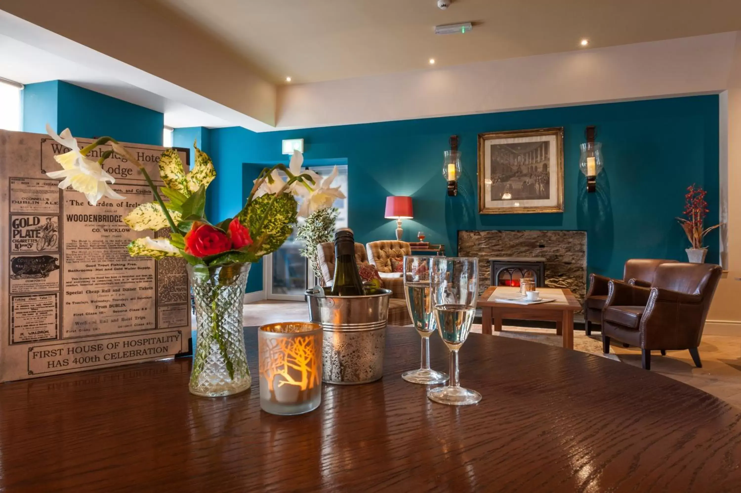 Restaurant/places to eat, Lobby/Reception in Woodenbridge Hotel