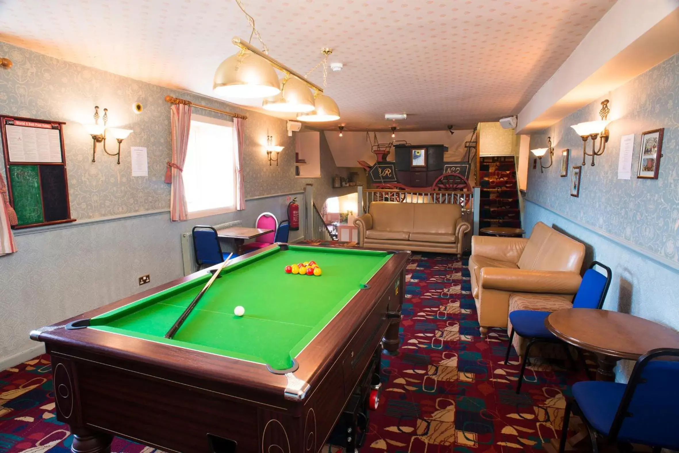 Game Room, Billiards in The Highwayman Inn