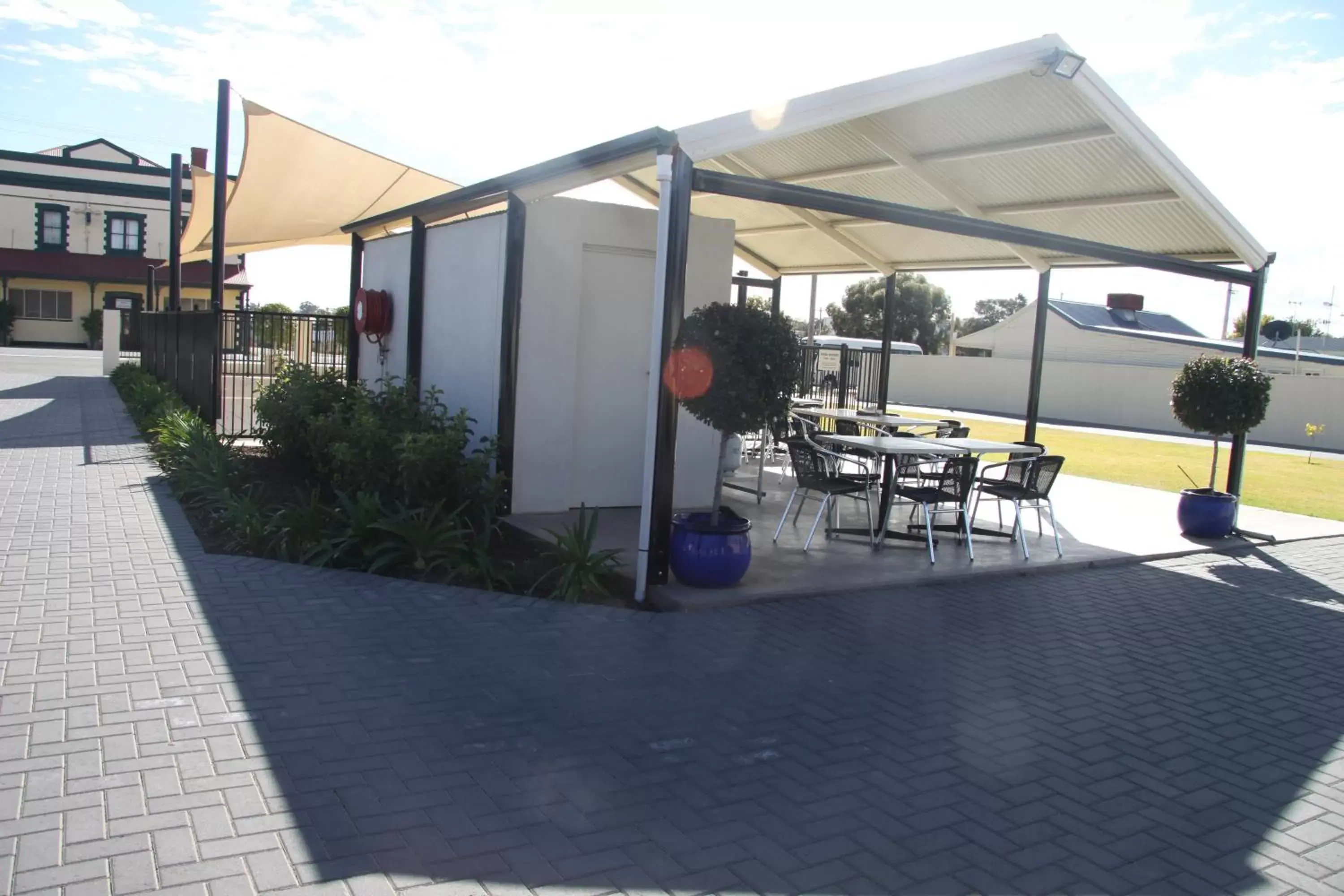 Patio in Red Earth Motel