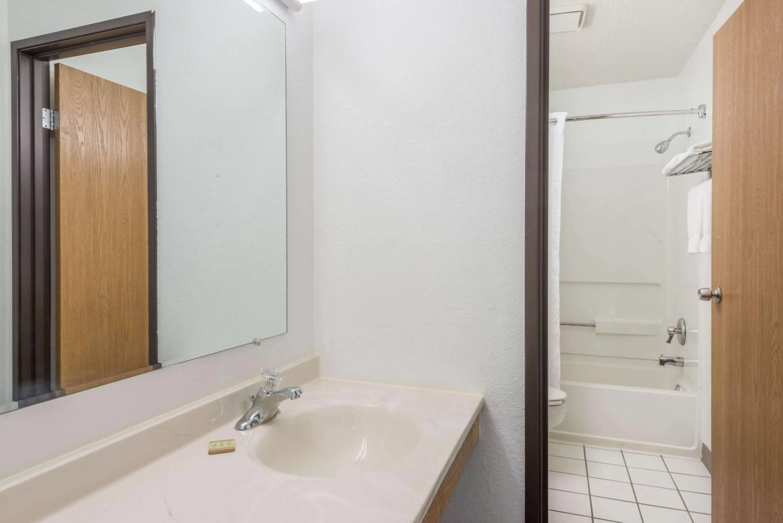 Bathroom in Super 8 by Wyndham New Stanton