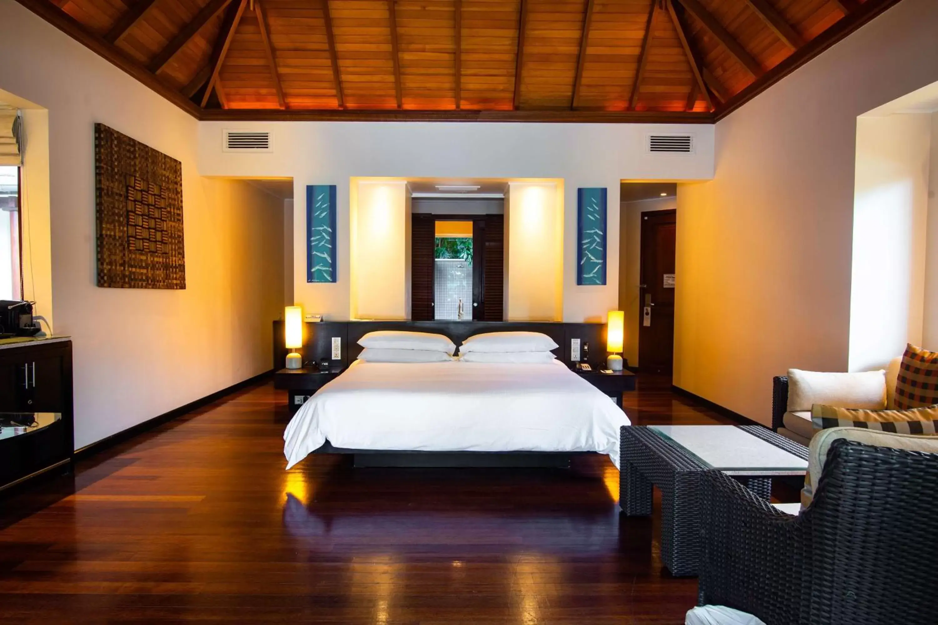 Bed in Hilton Seychelles Labriz Resort & Spa Bed in Hilton Seychelles Labriz Resort & Spa