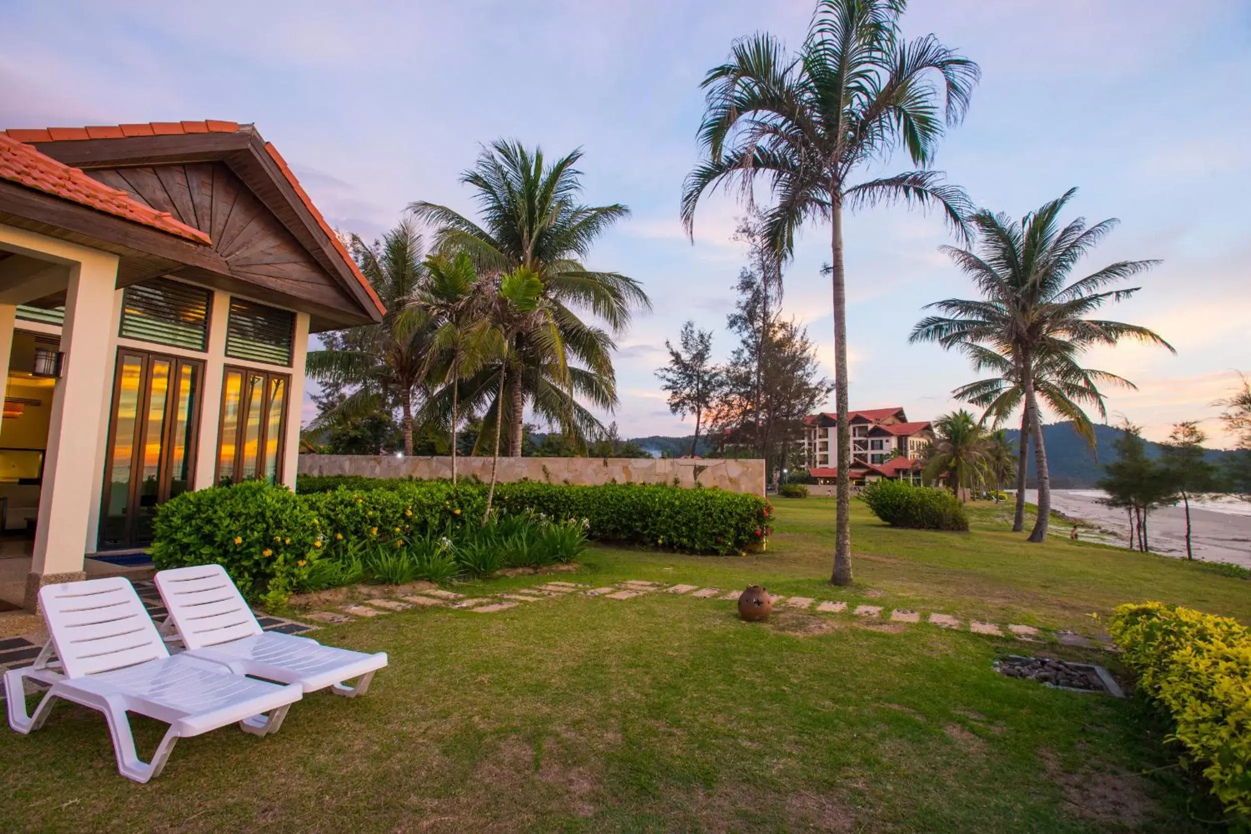Patio, Property Building in Sabah Beach Villas & Suites