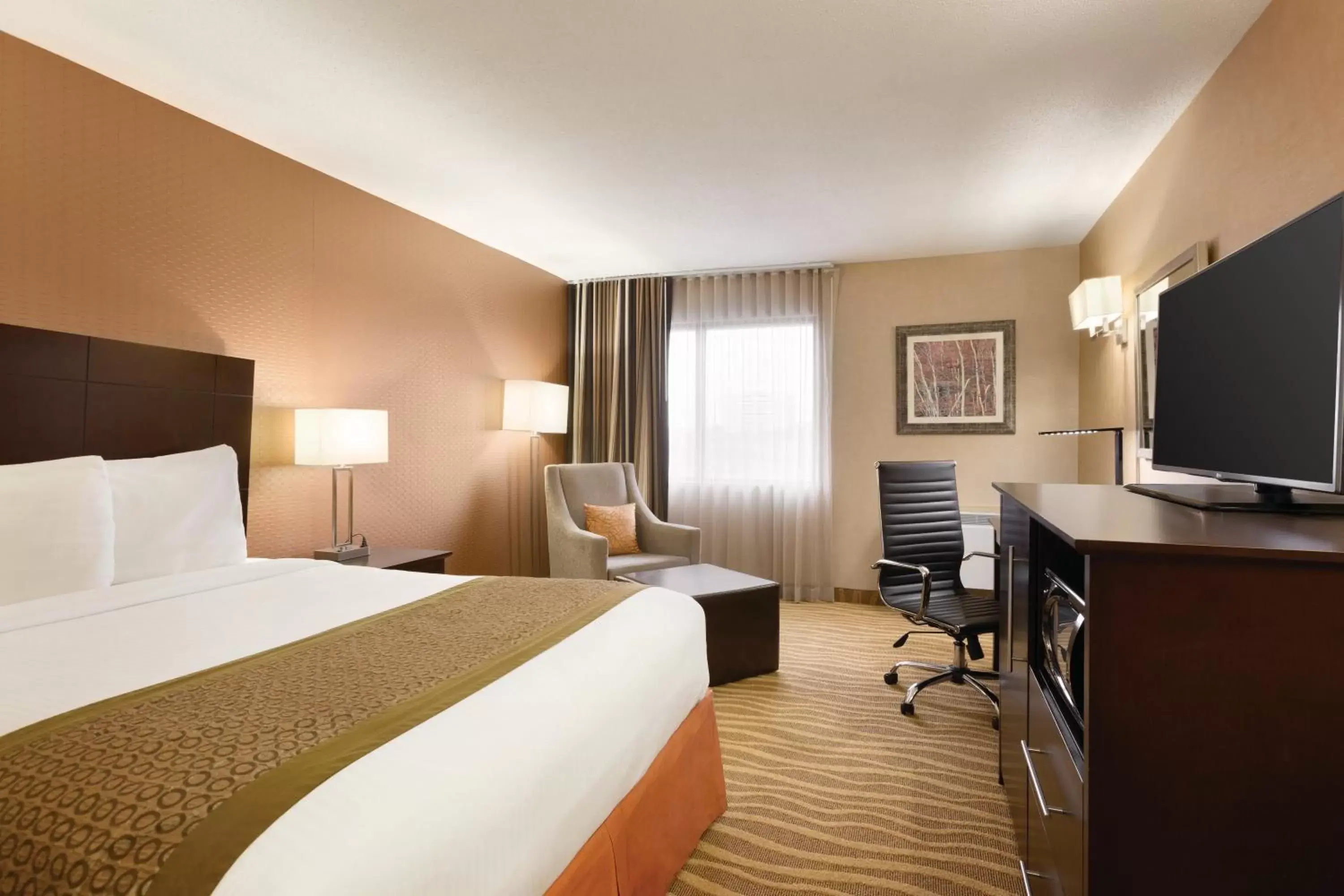 Bedroom, TV/Entertainment Center in Park Inn by Radisson Toronto-Markham