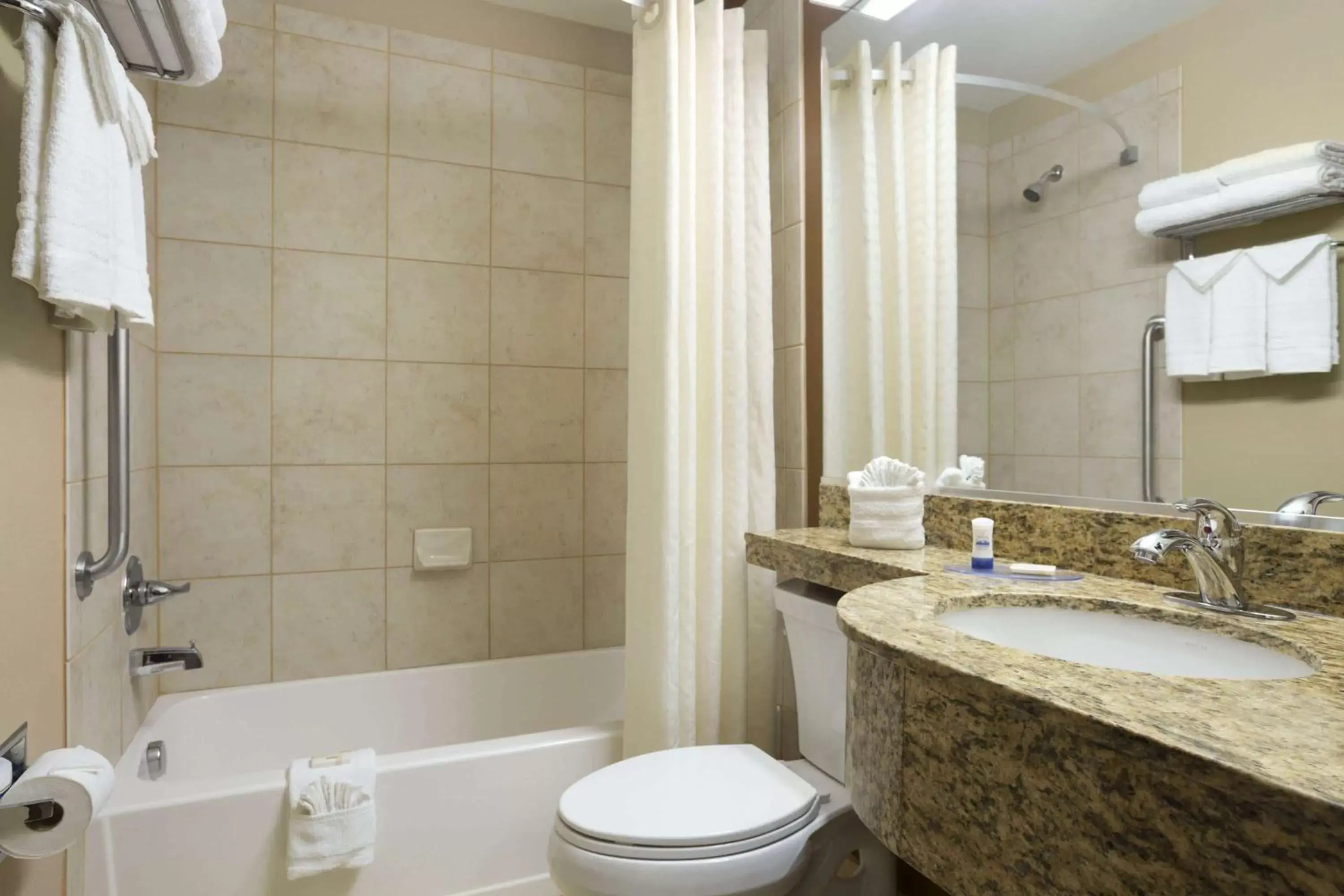 Bathroom in Microtel Inn & Suites by Wyndham Odessa TX