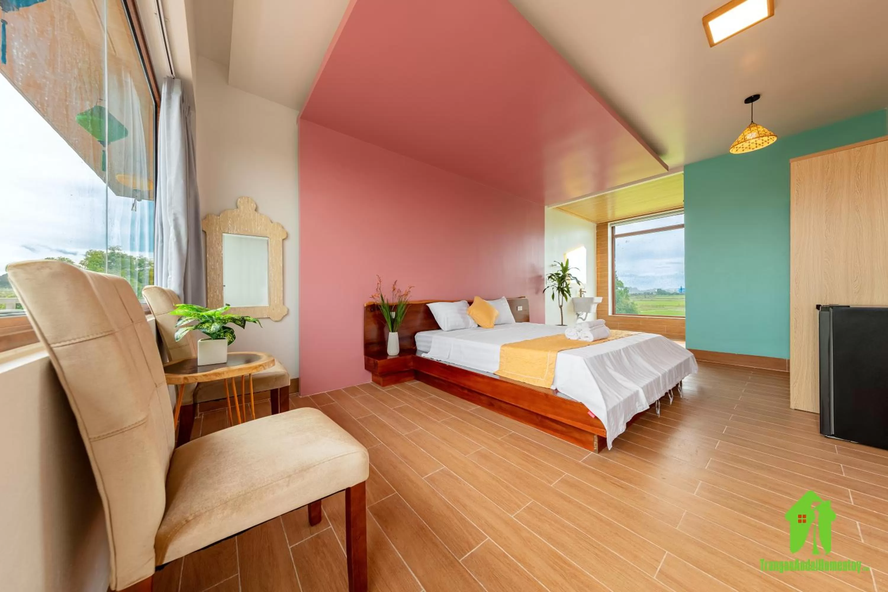 Bed in Trang An Ao Dai Homestay