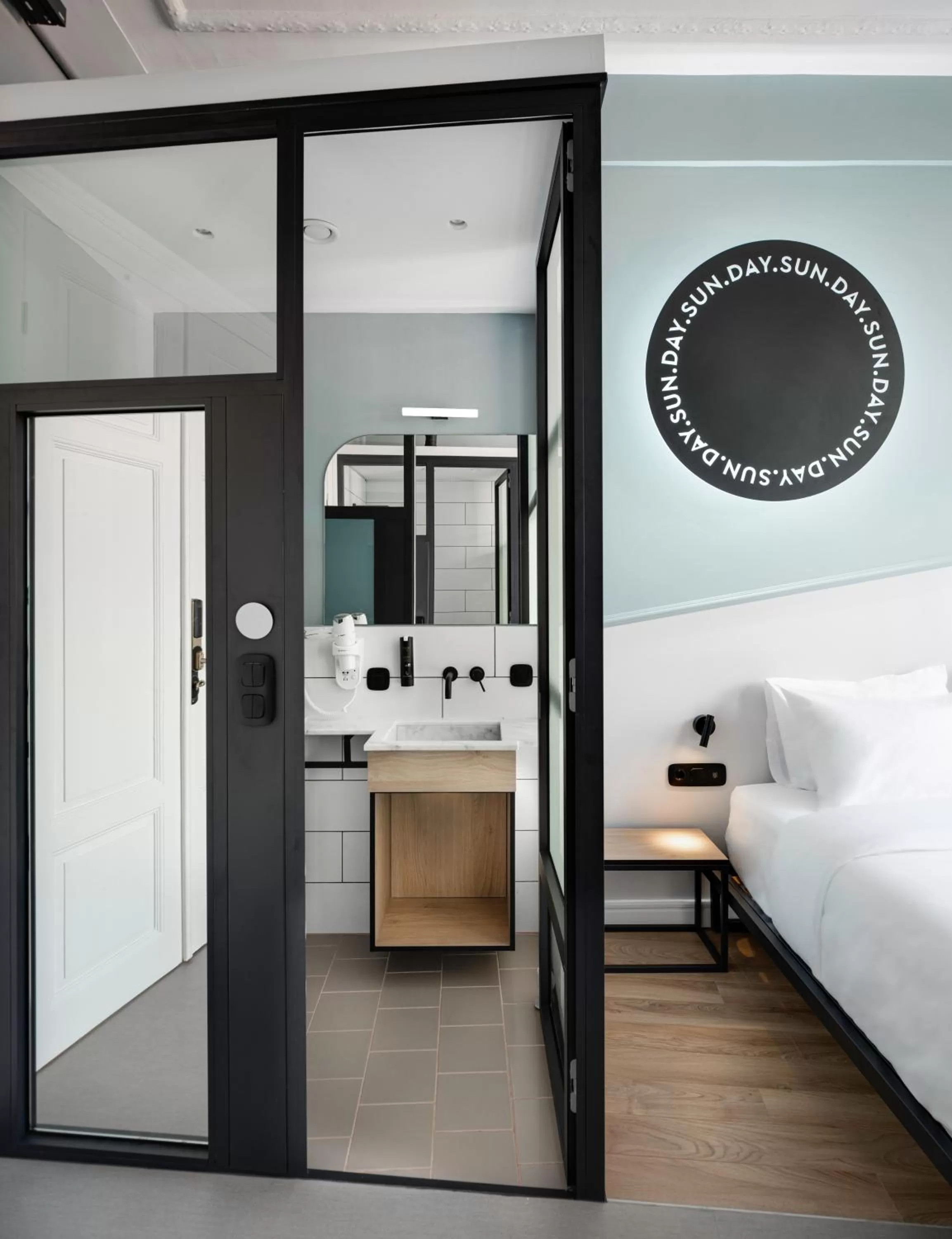 Bathroom, Bed in Colors Urban Hotel Thessaloniki