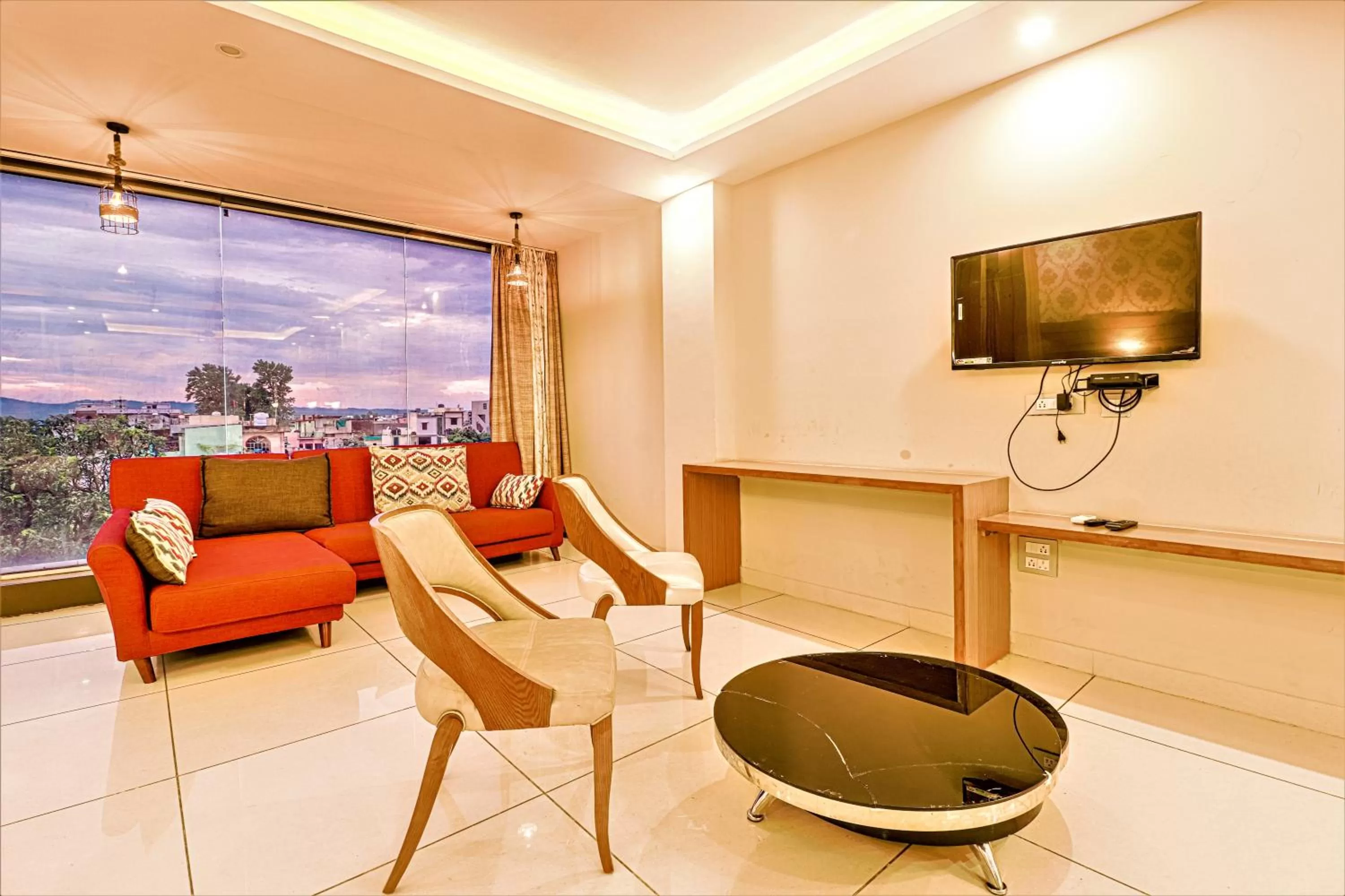 Seating area in The Glory Hotel