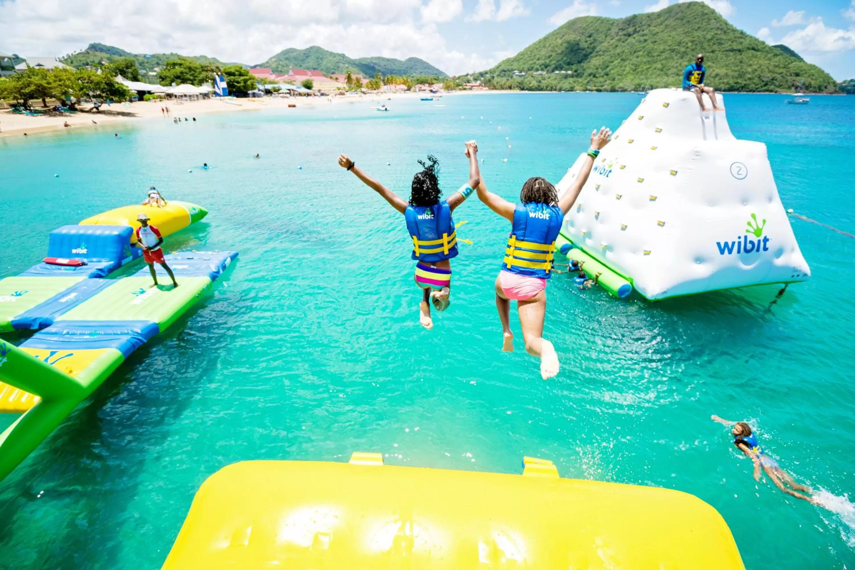 Aqua park in Bay Gardens Beach Resort & Spa