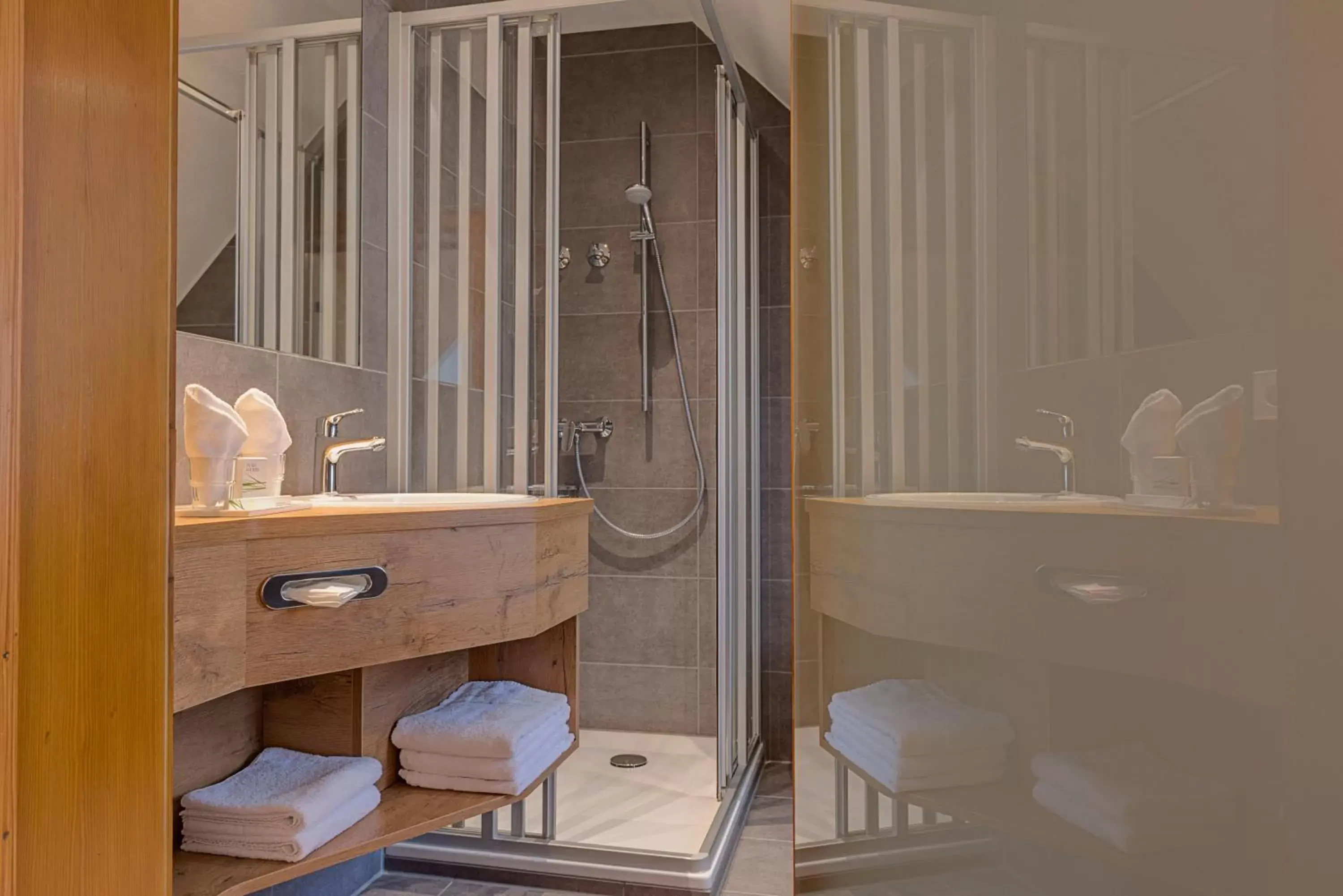 Shower, Bathroom in Hotel Hofgut Sternen
